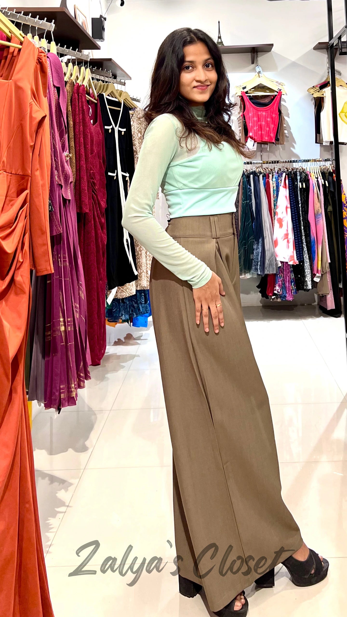 Padded Printed Cropped Tops image 12