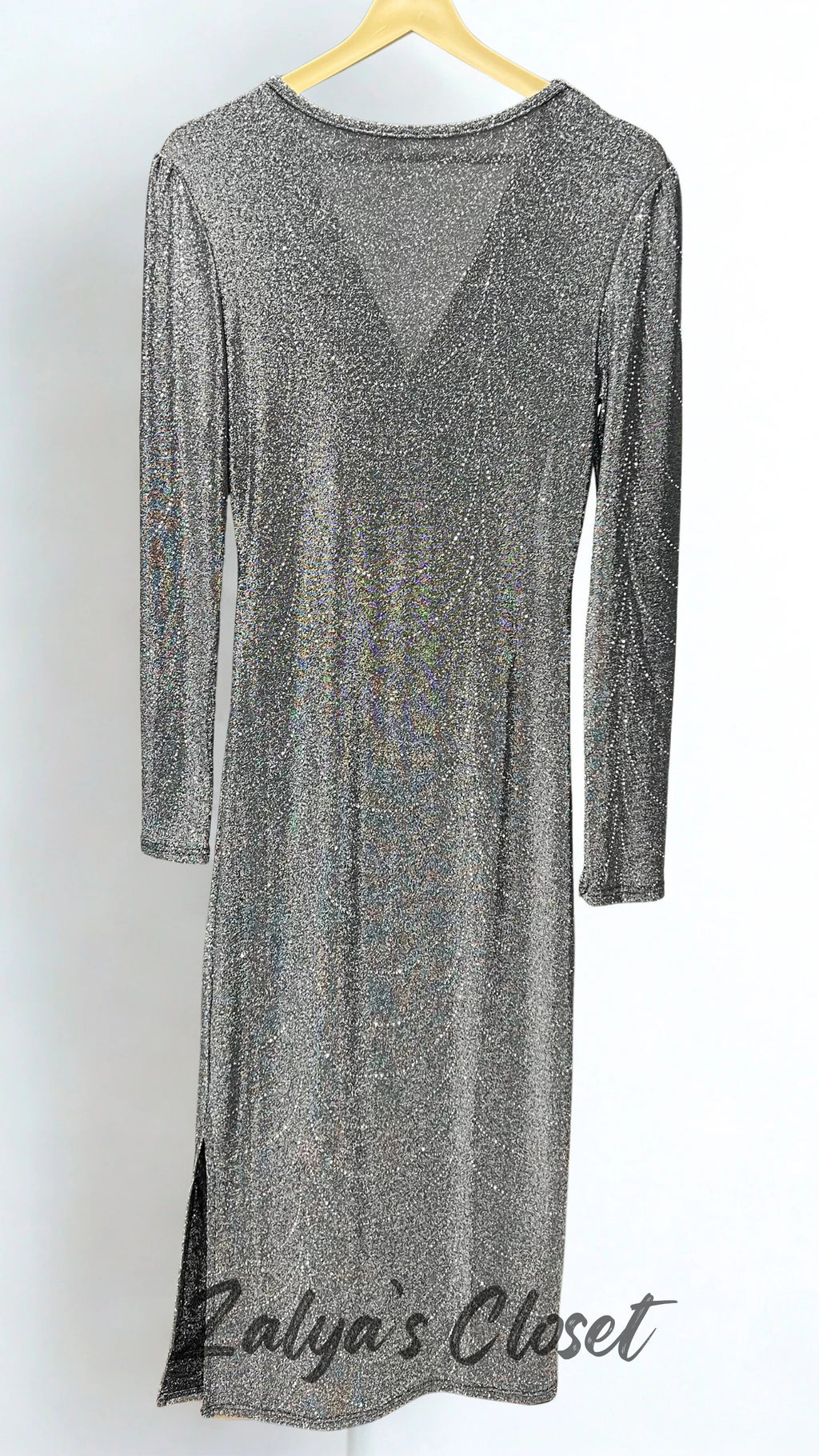 Full Stone Work V-neck Imported Dress image 7