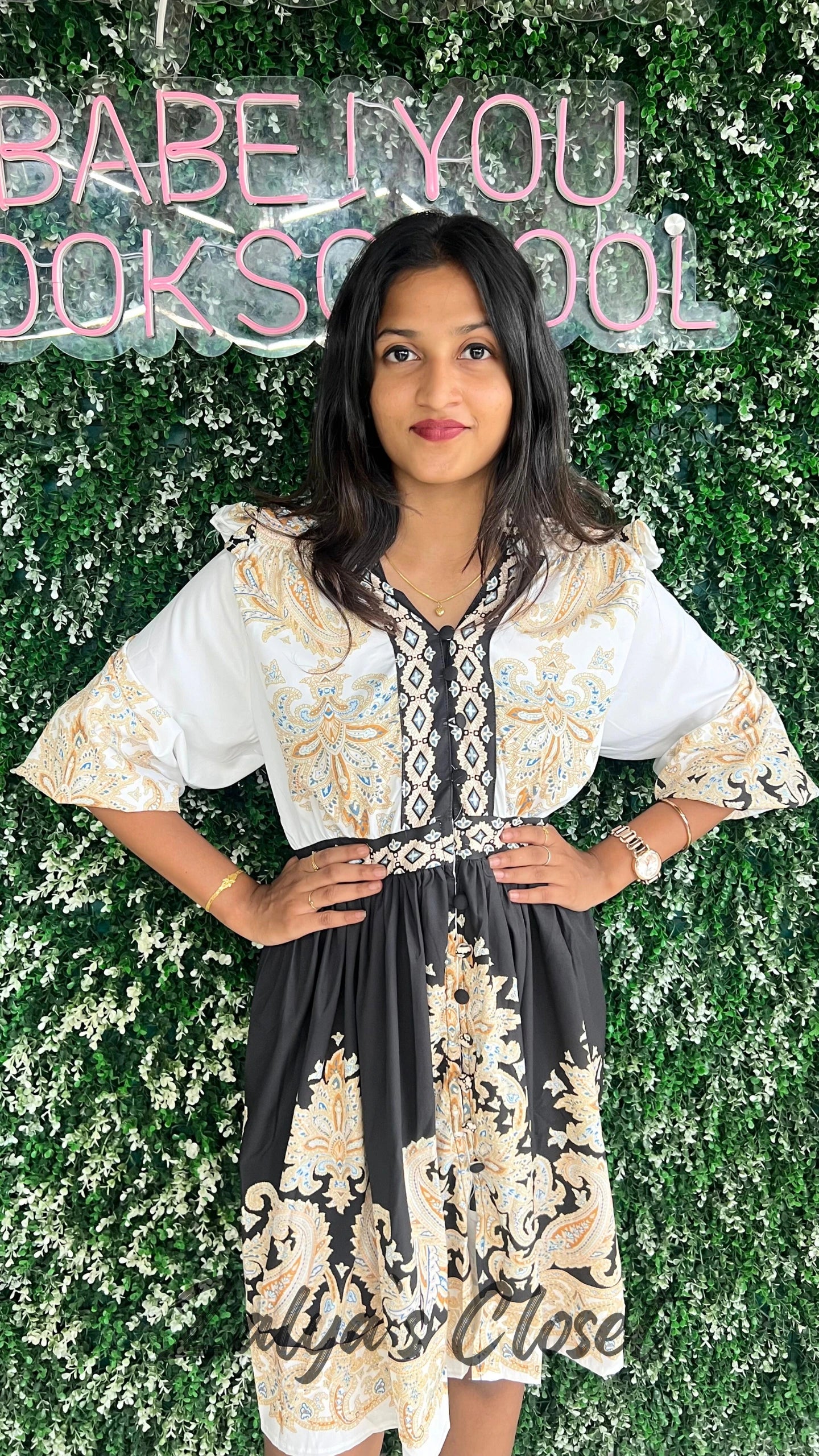 Printed Knee Length Dress image 3