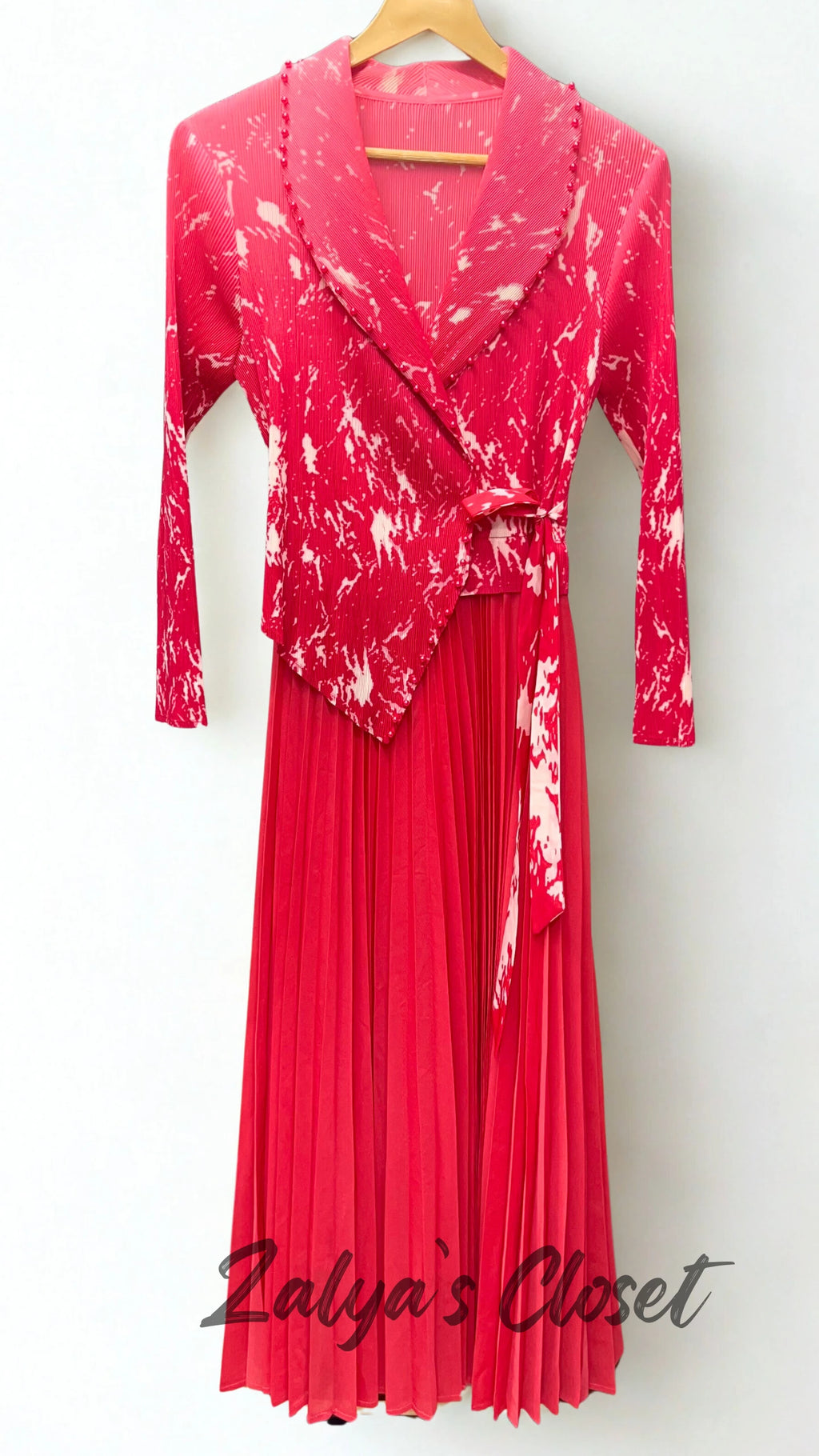 Imported Half Printed & Half Solid Magic Dress image 0