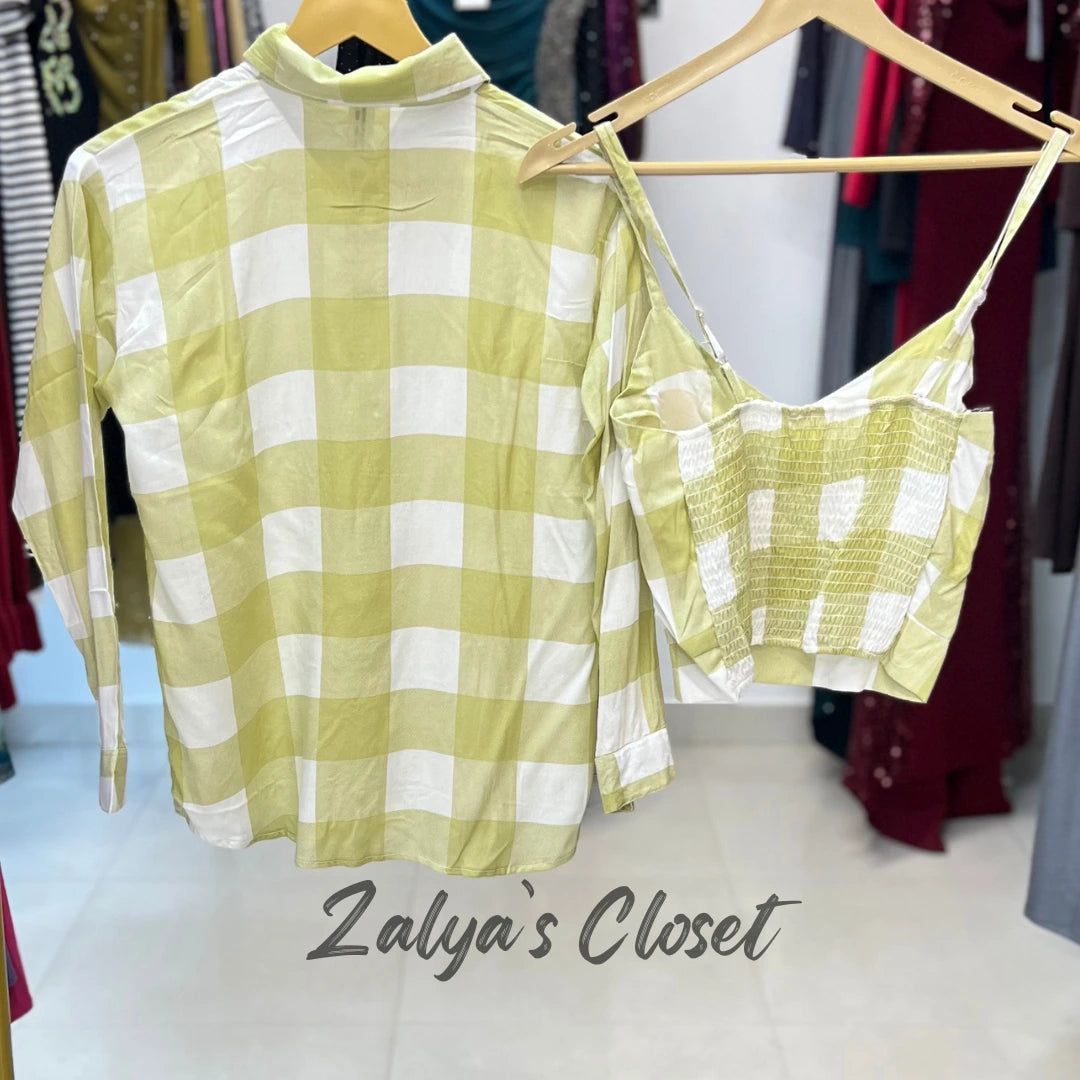 Checked Shirt with Inner image 1