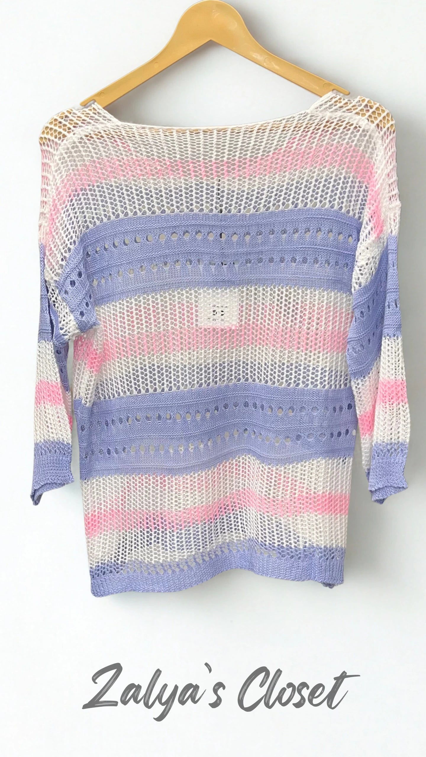 Horizontal Striped Crochet Tops image 3