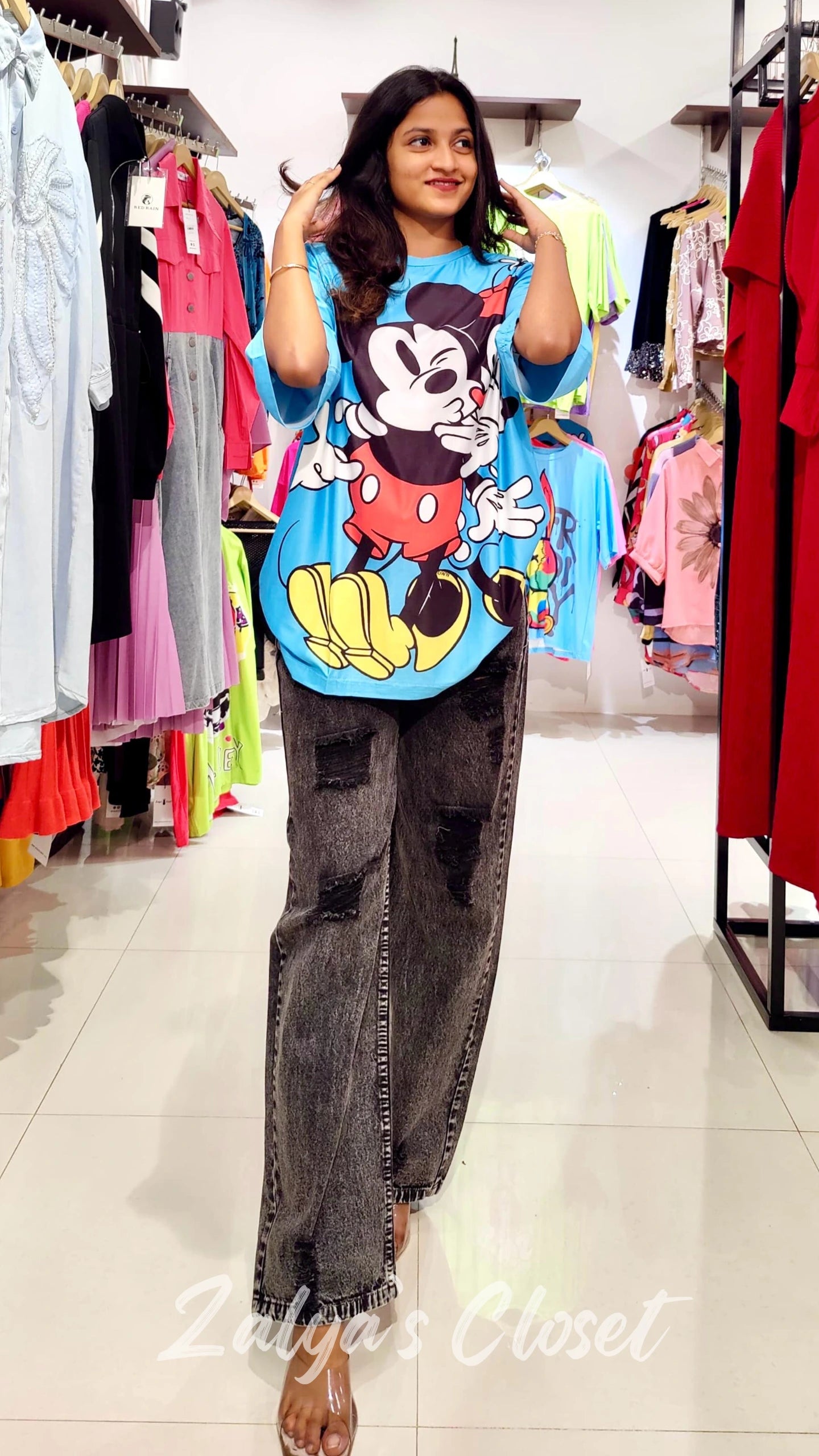 Funky Printed T-shirt - Blue image