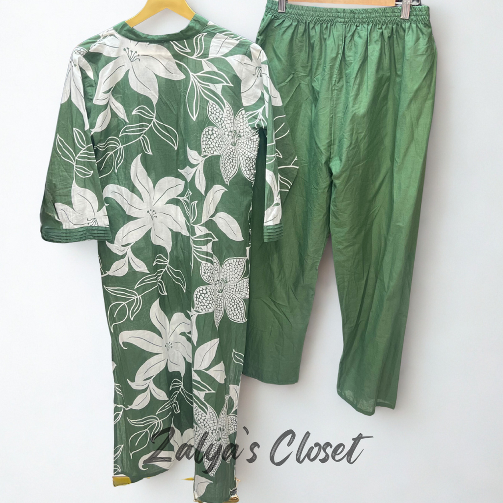 Cotton printed Kurti and Pant Co-ord Set image 10