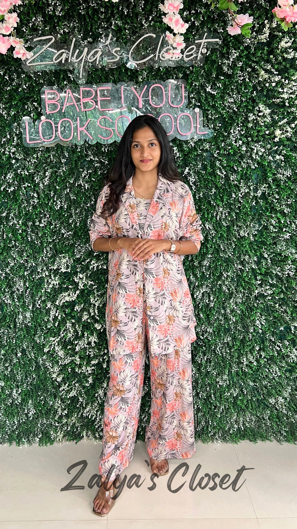 Printed 3pcs Set - Pink image