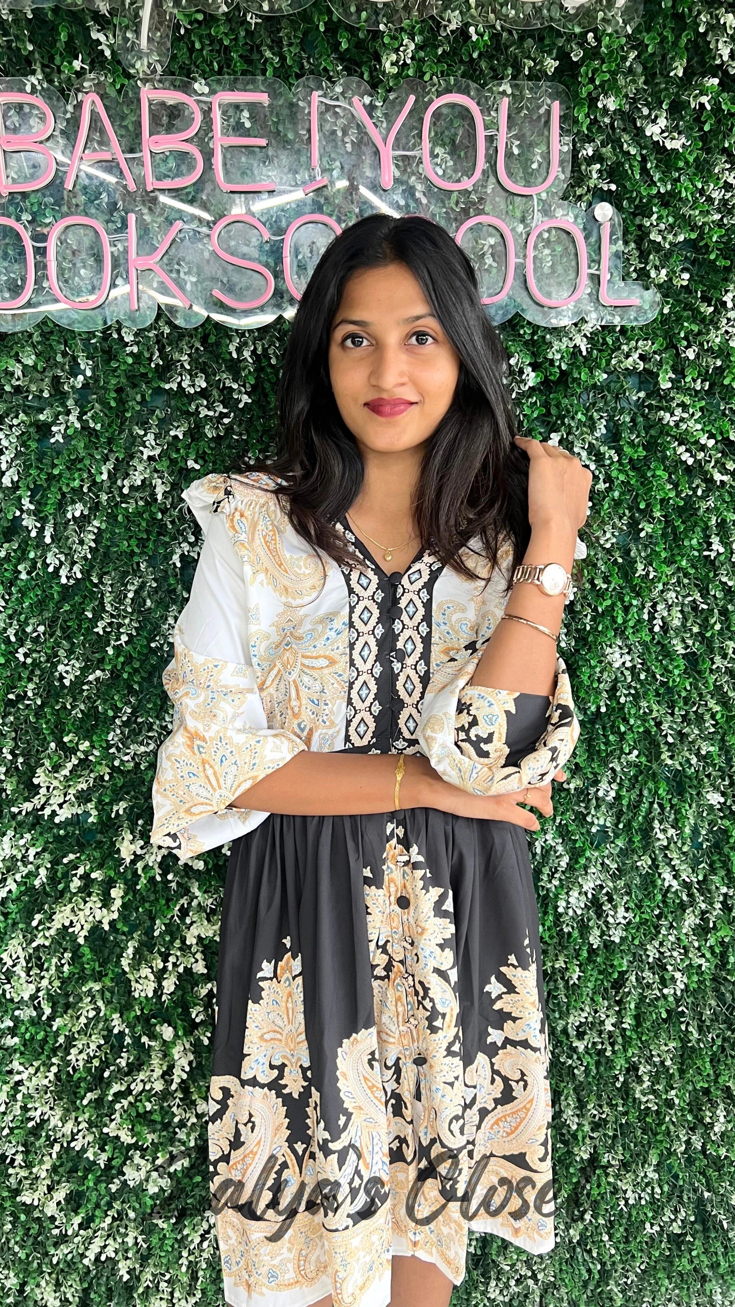 Printed Knee Length Dress image 4