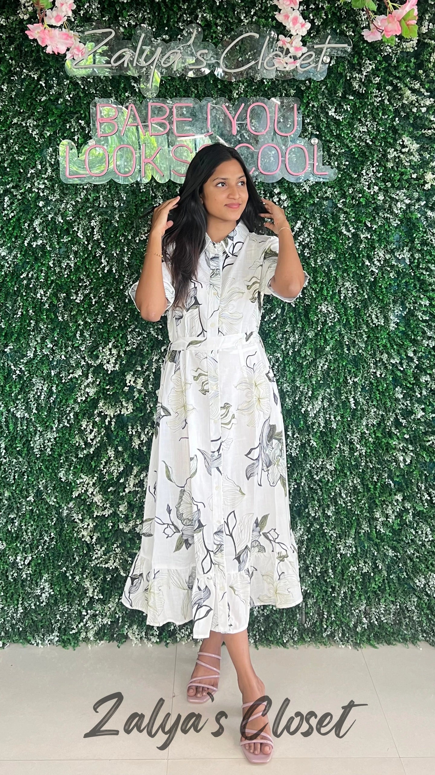 Printed Front Buttoned Dress image 5