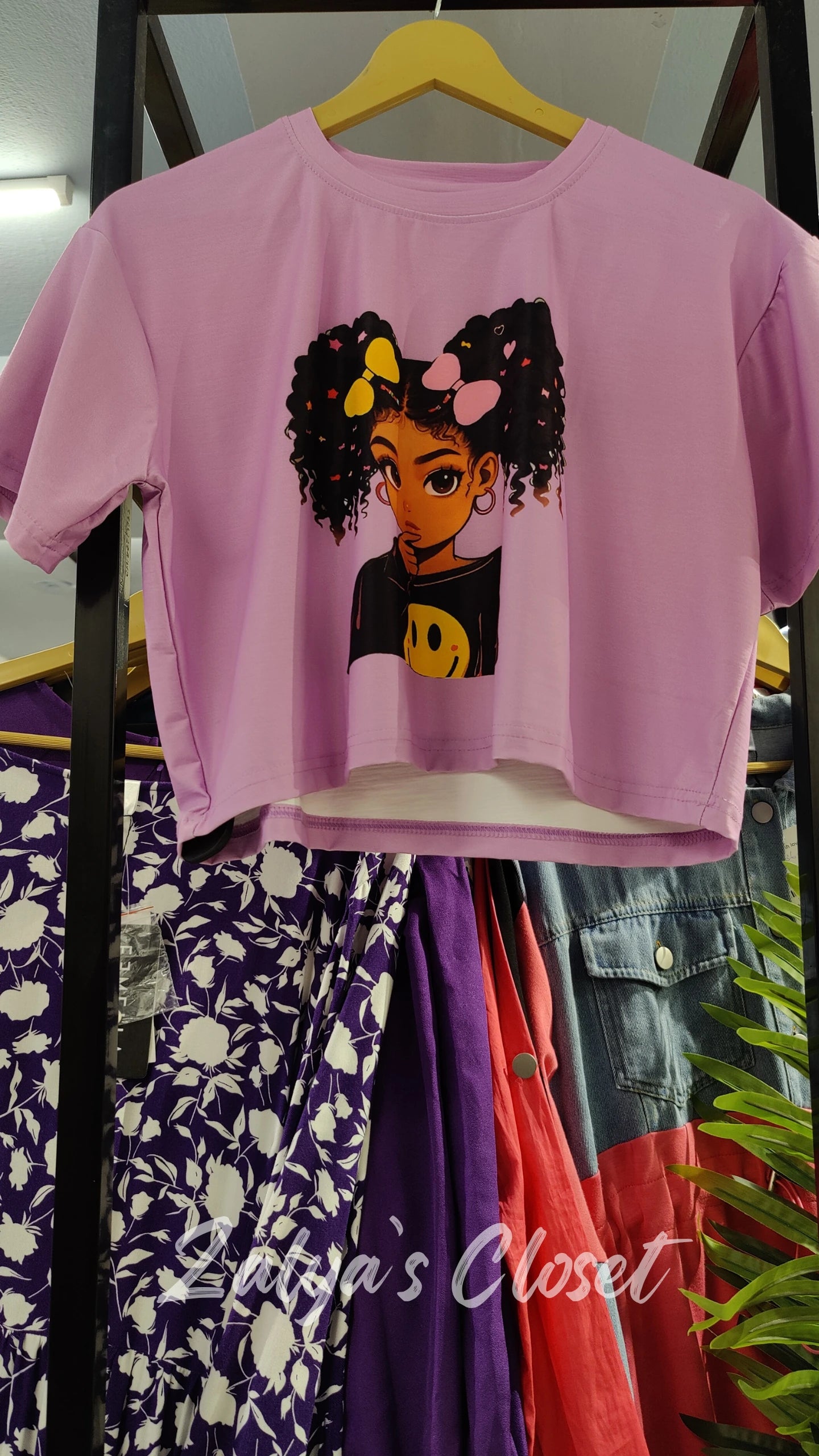 Cropped Cartoon Printed T- shirt image 16