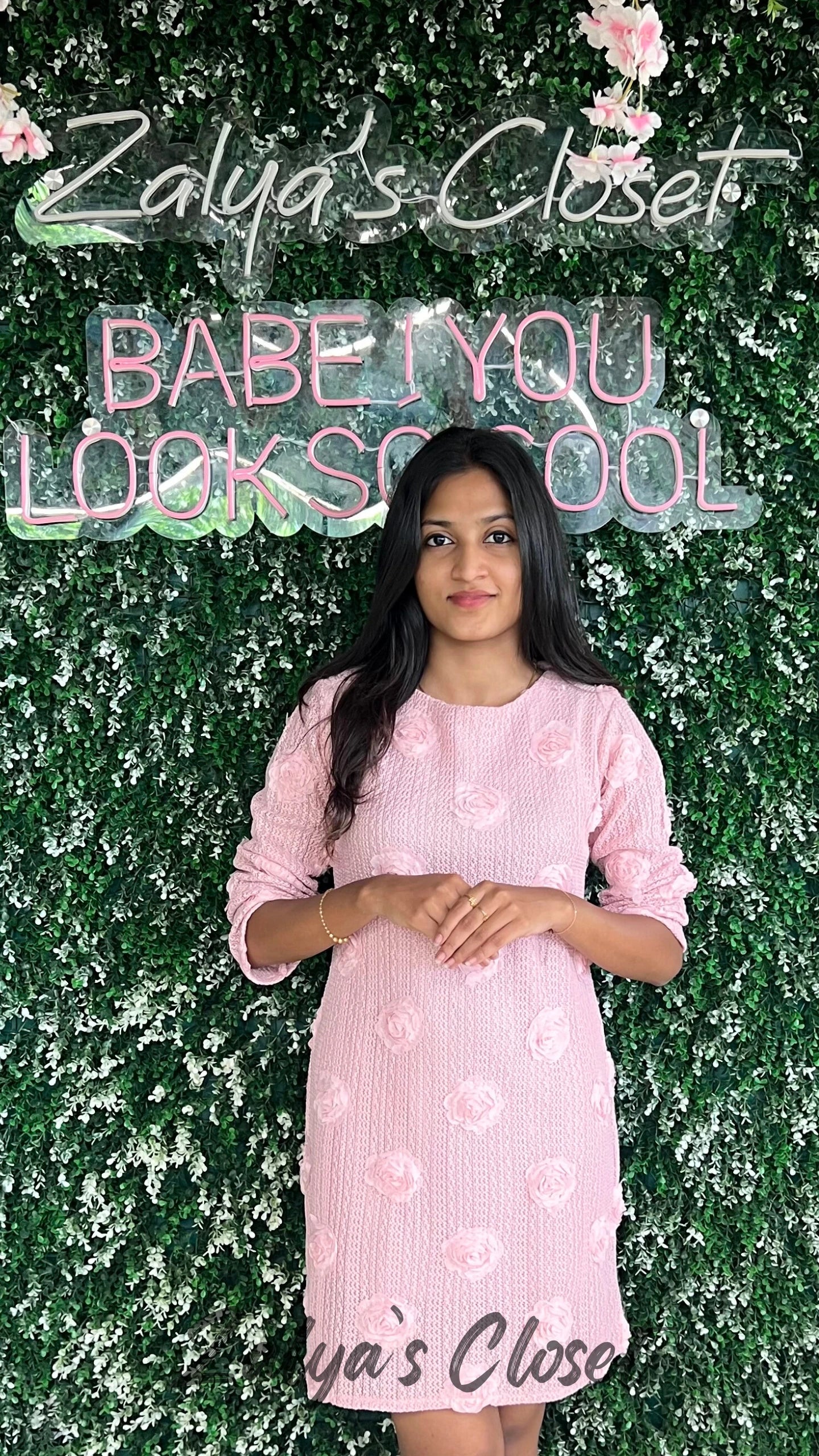 Imported Flower Embossed Dress image 3