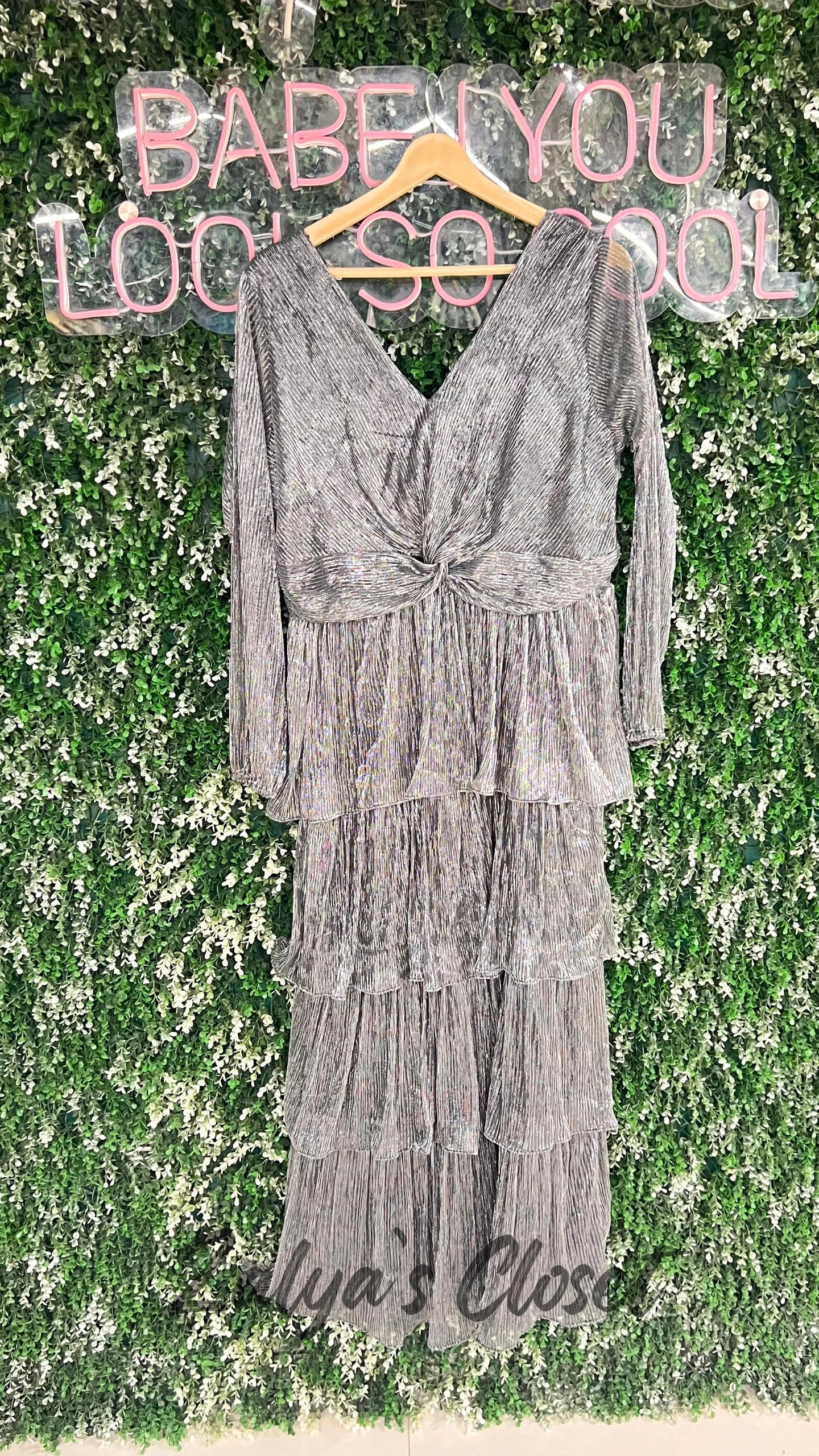 Full Length Plus size Party Wear Gown tiered