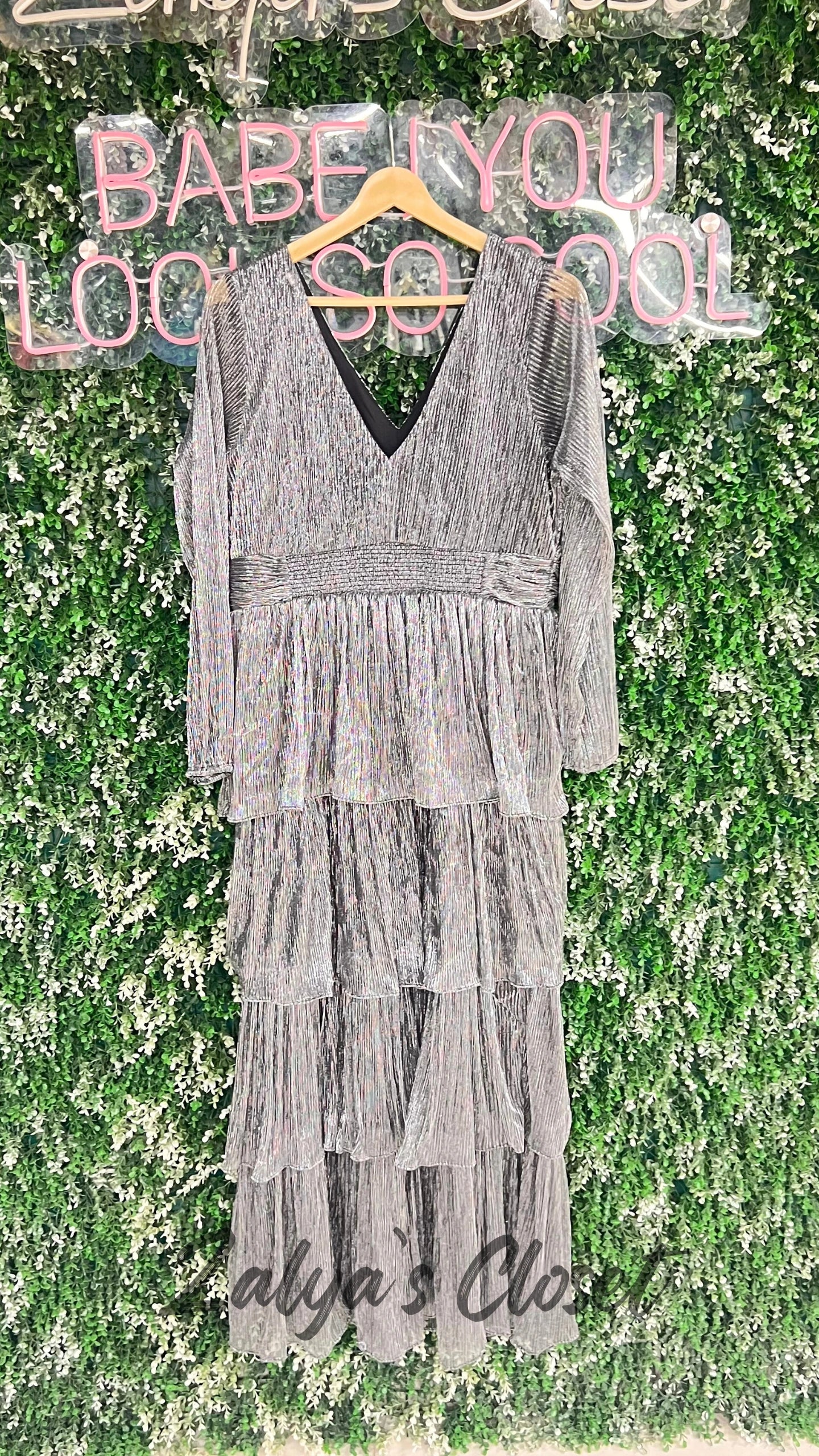 Full Length Plus size Party Wear Gown tiered