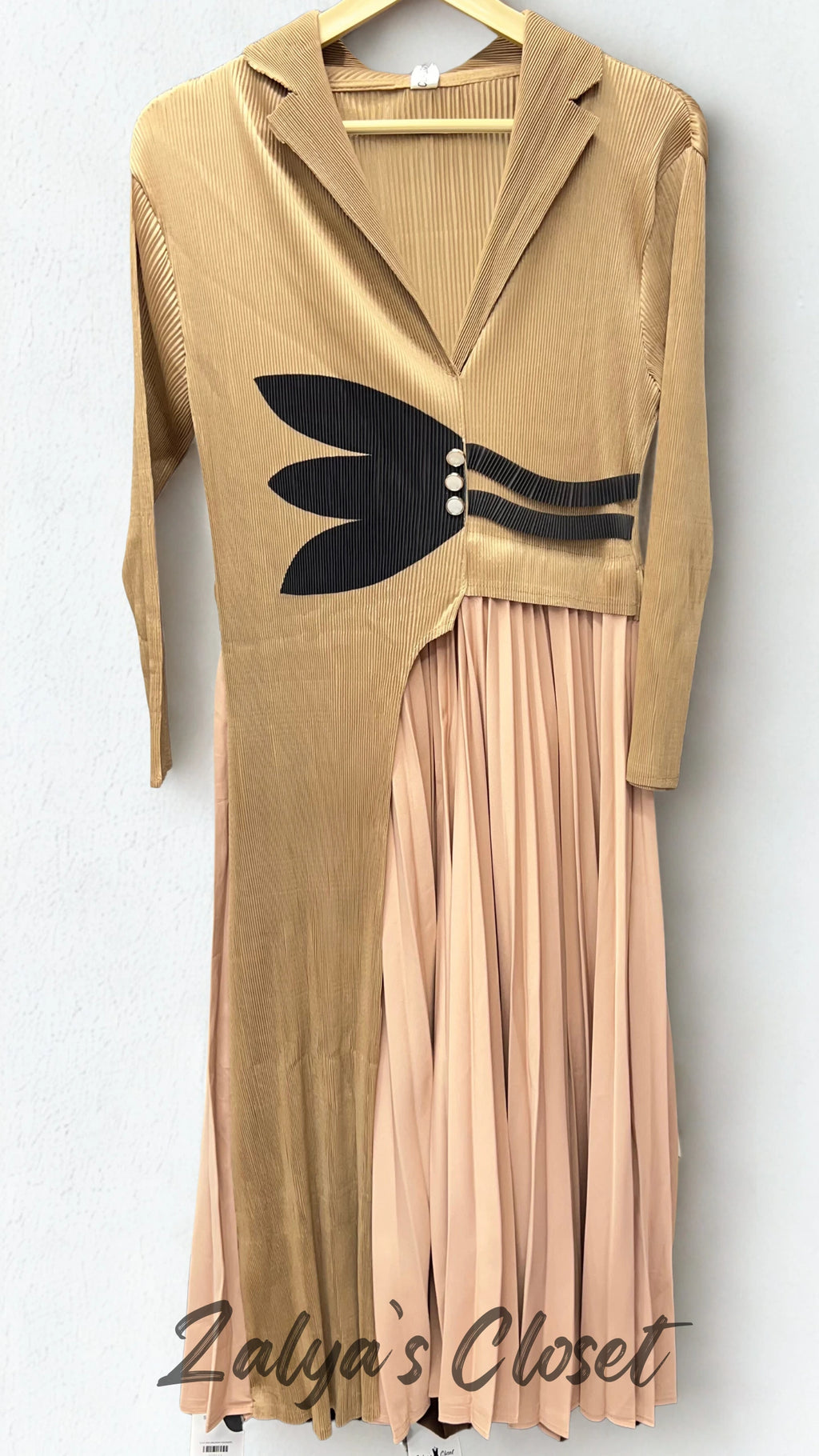 Imported One Side Pleated Magic Dress image 1