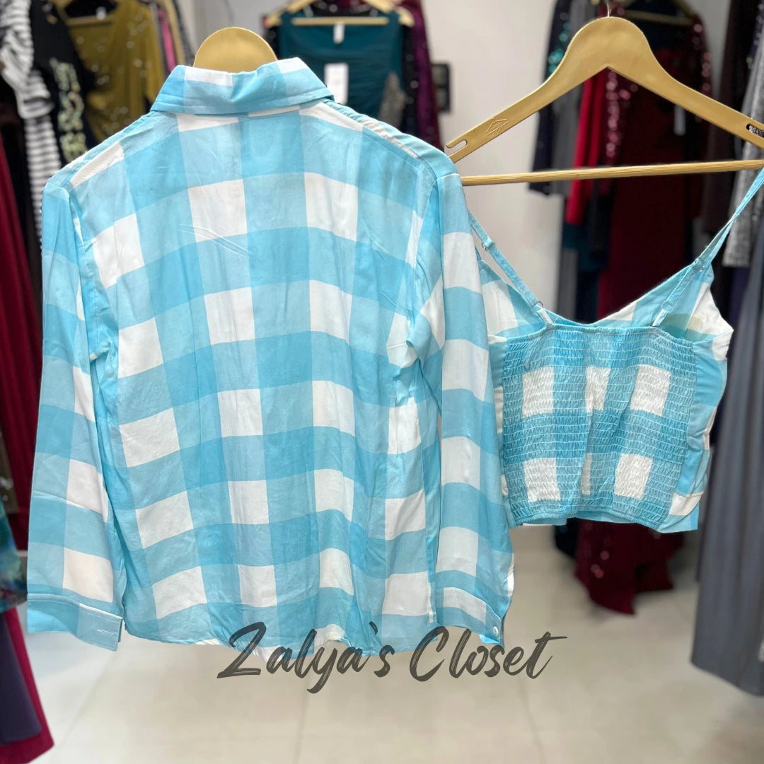 Checked Shirt with Inner image 4