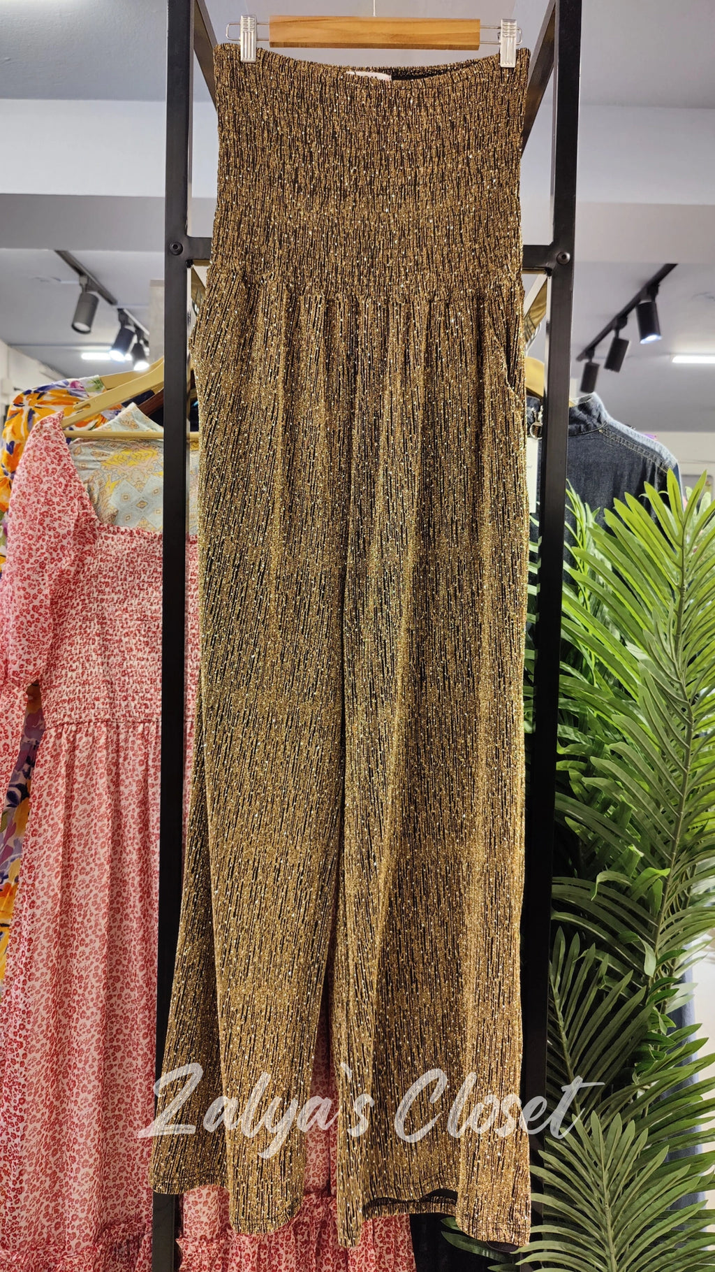 Smocking Pattern Party Wear Jumpsuit image 5