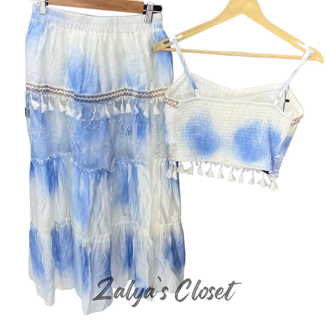 Imported Printed Beach Wear Top and Skirt Set image 2