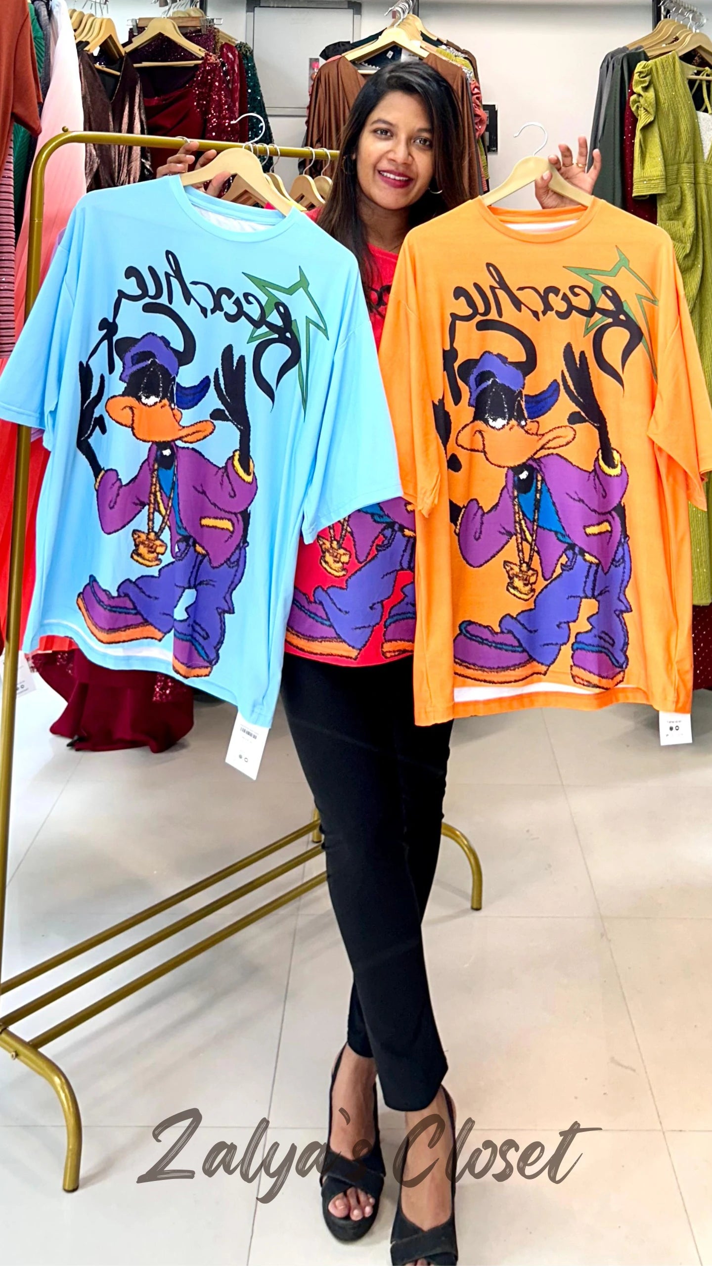 Funky Printed T-shirts - Orange image