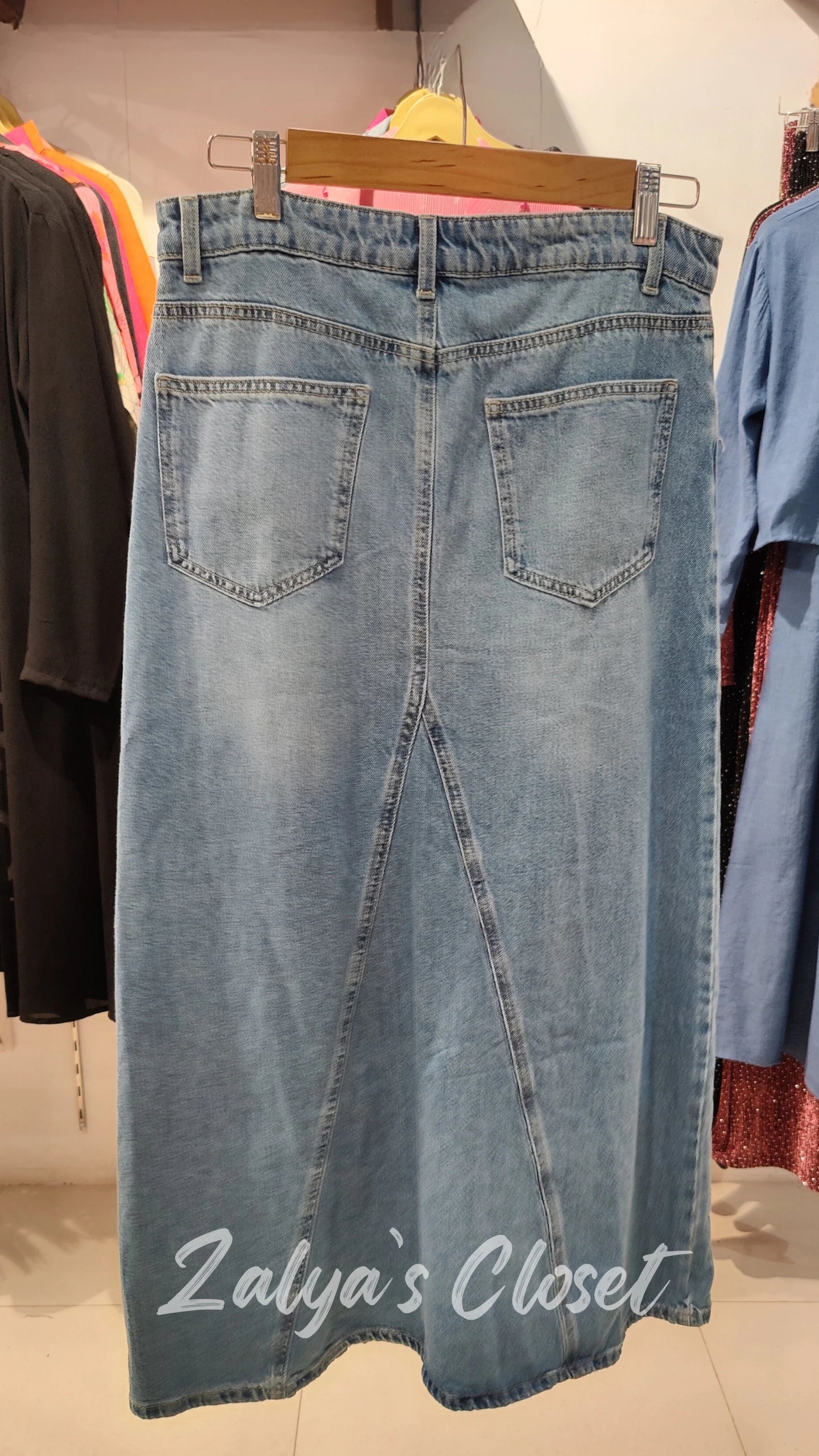 A Line Denim Small Size Skirt image 4