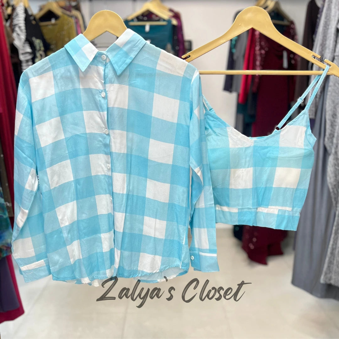 Checked Shirt with Inner image 2