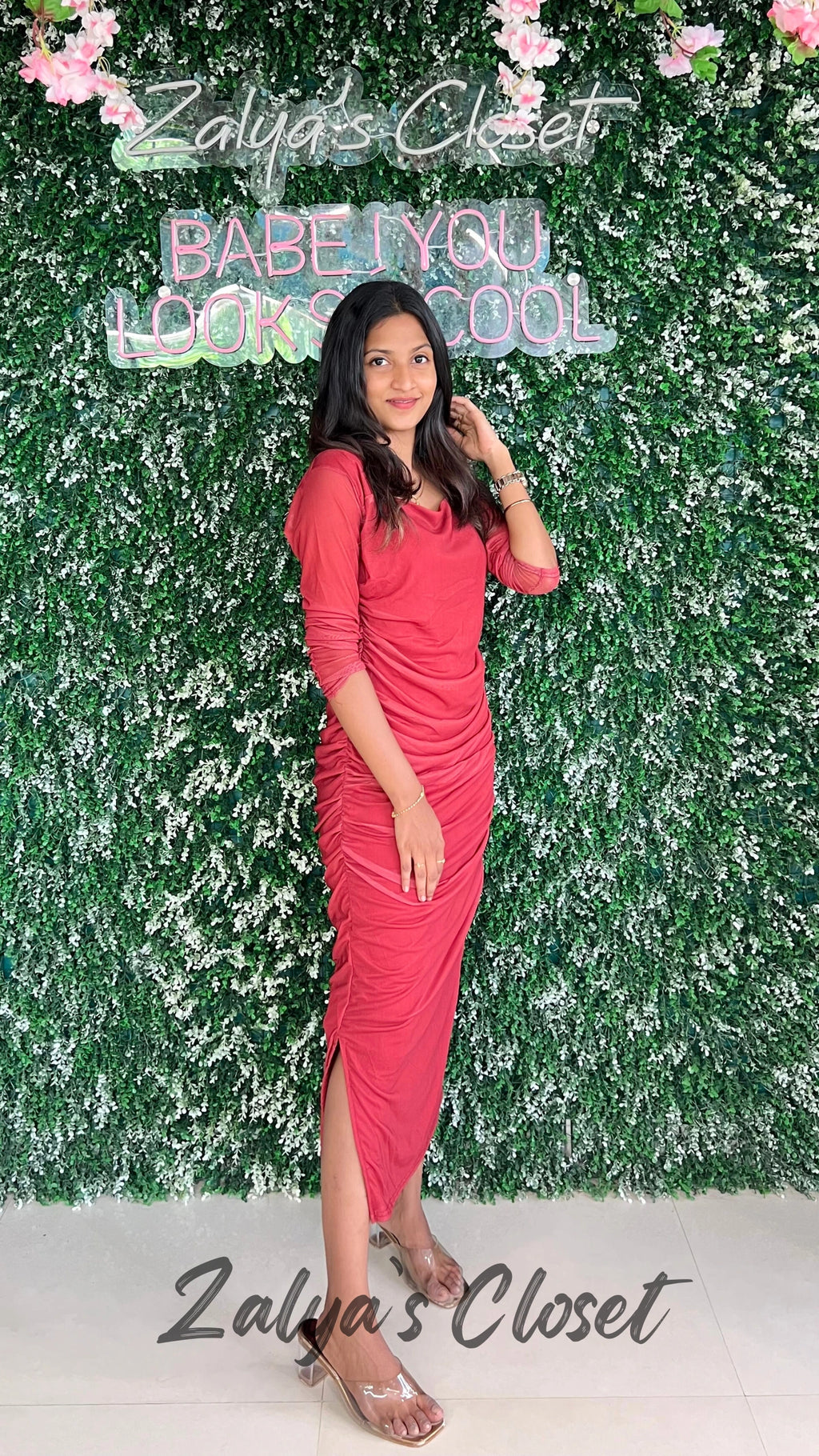 Full length Square Neck Bodycon Dress image 5