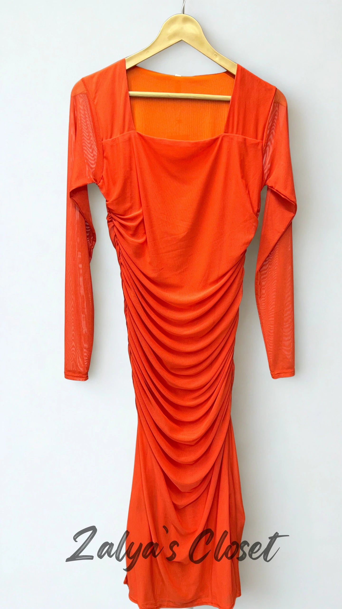 Full length Square Neck Bodycon Dress image 13