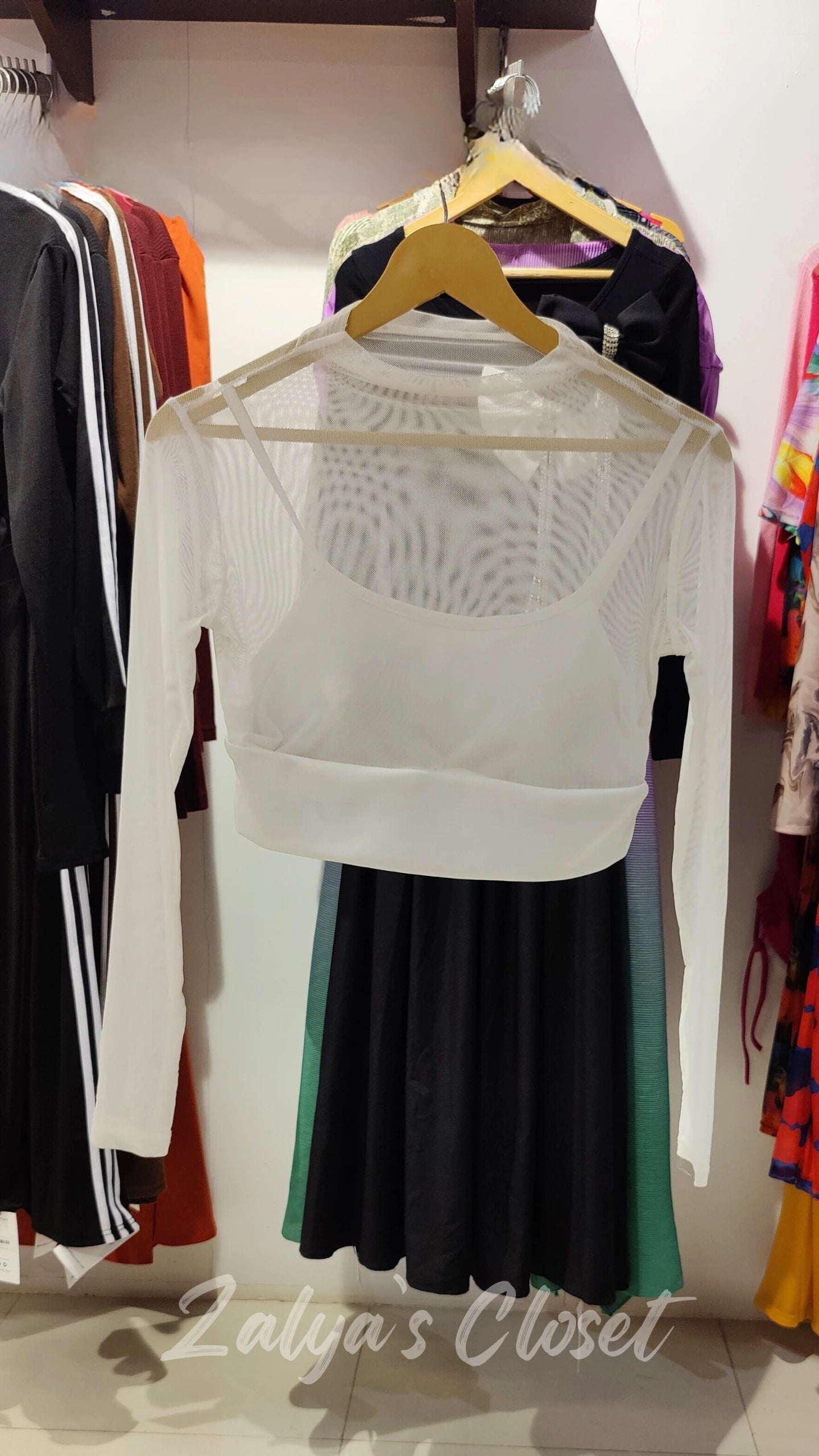 Padded Printed Cropped Tops image 2