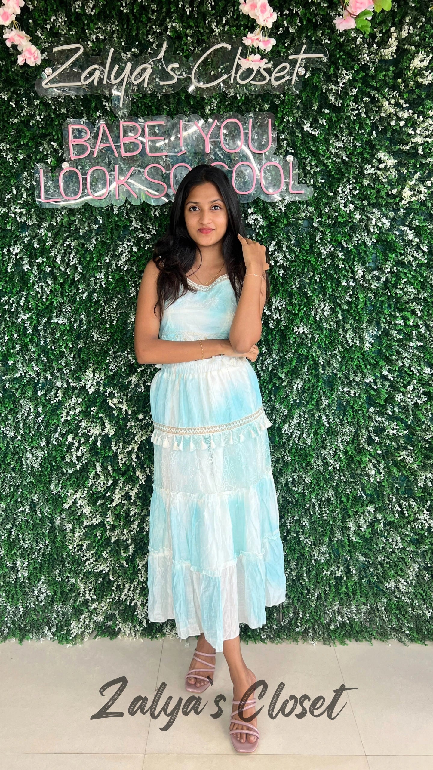 Imported Printed Beach Wear Top and Skirt Set image 3