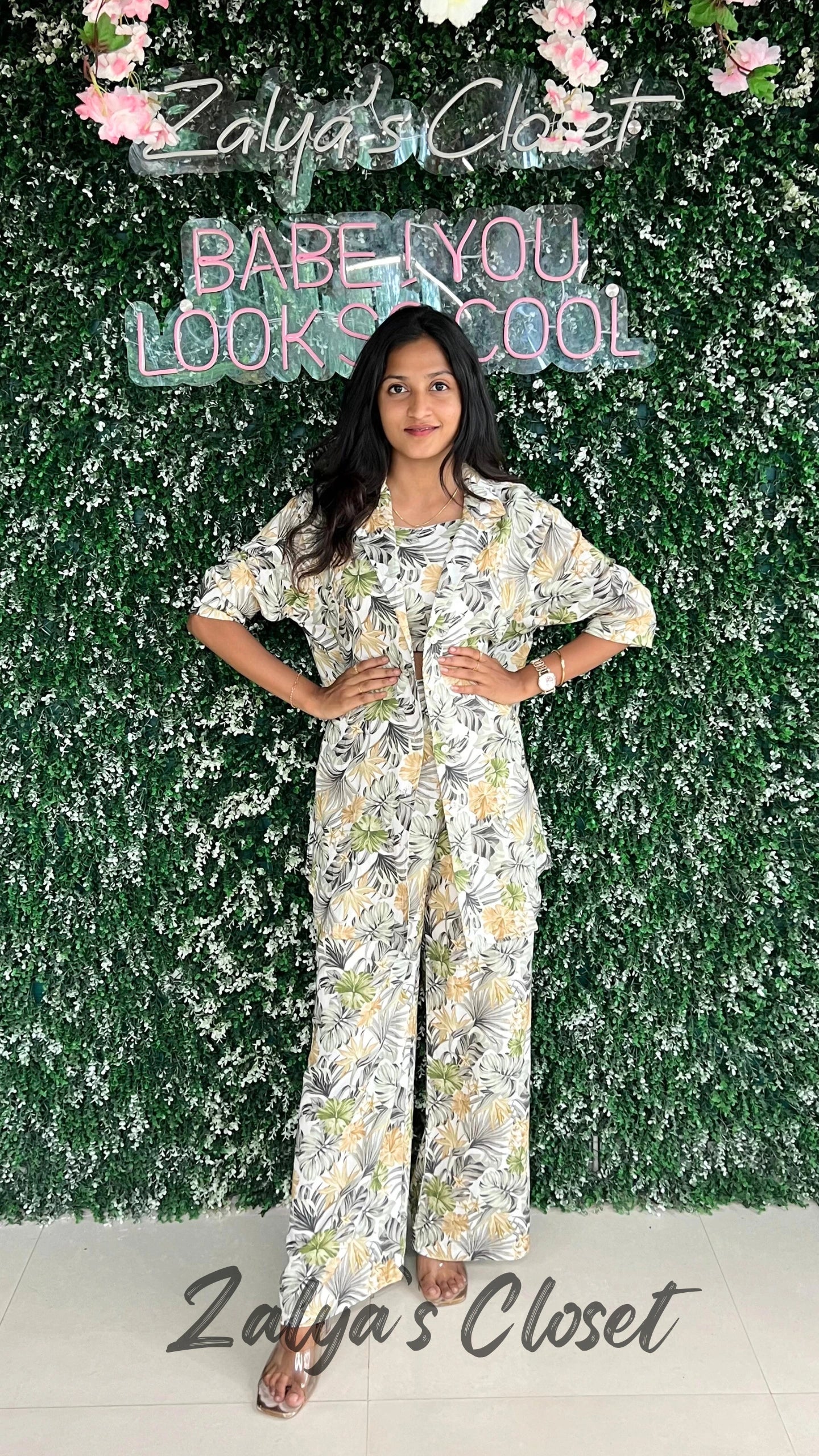 Printed 3pcs Set - Light Green image