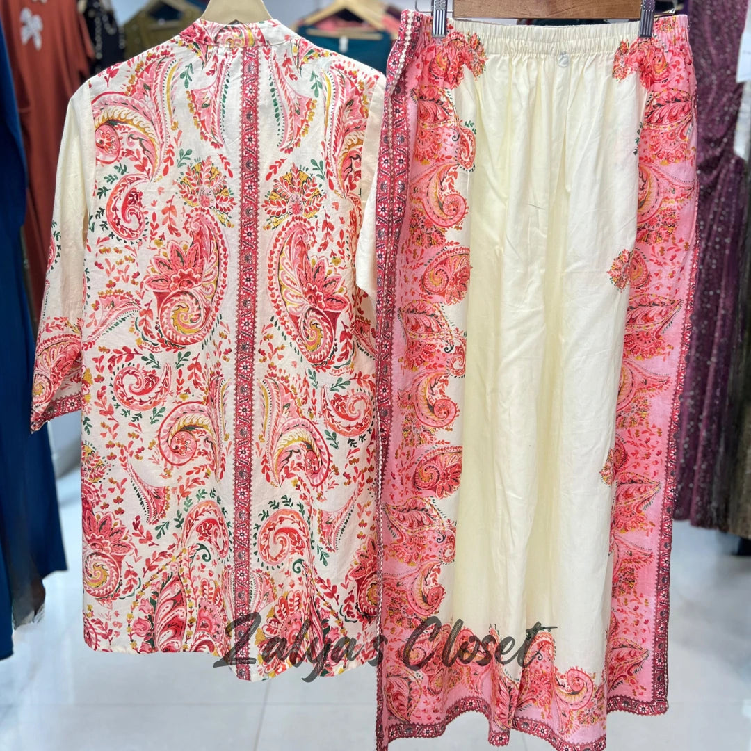 Side Printed Top and Pant Co-ord Set image 3