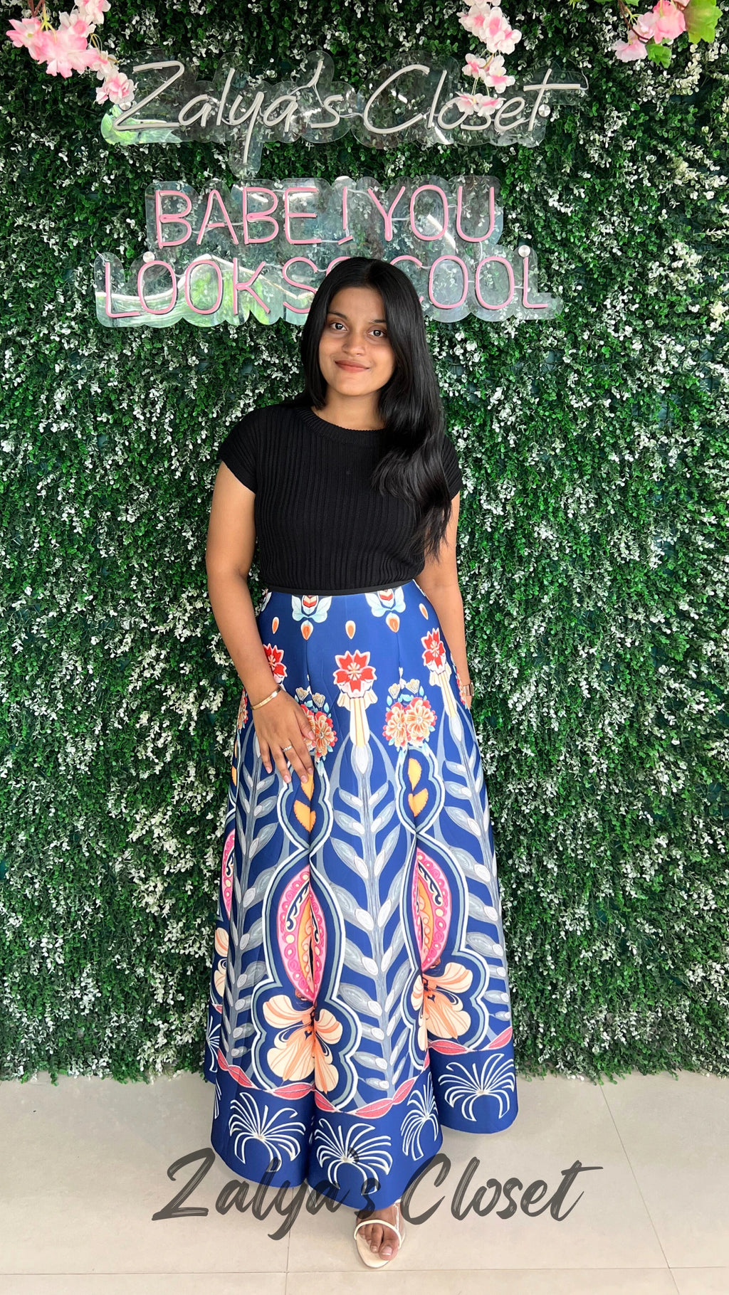 Fully Printed Foam Skirts Imported - Blue image