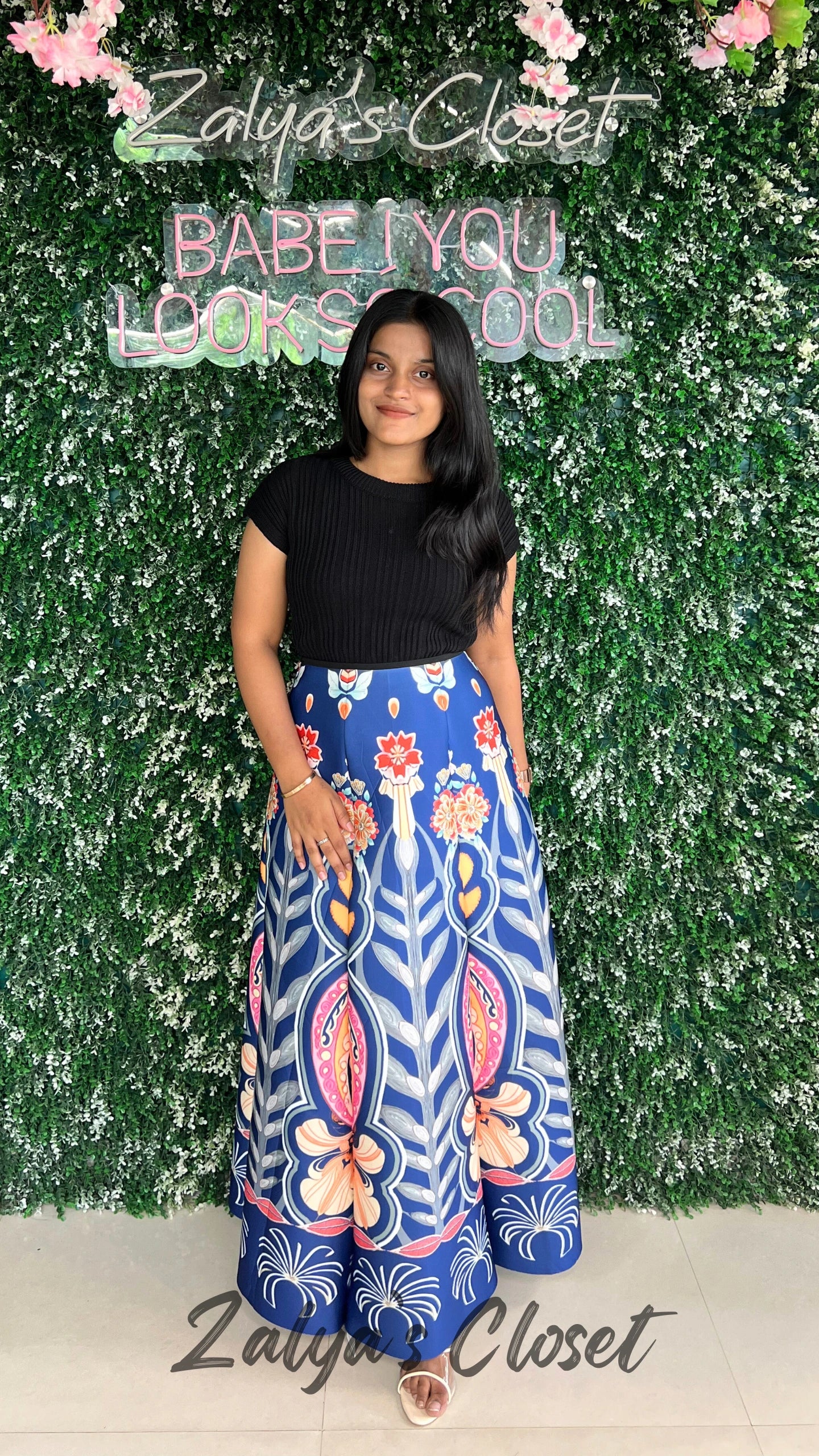 Fully Printed Foam Skirts Imported - Blue image