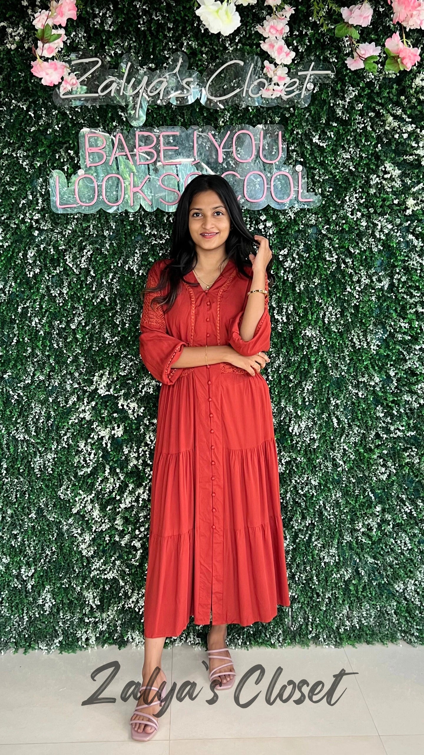 Imported Full Length Front Buttoned Dress image 0