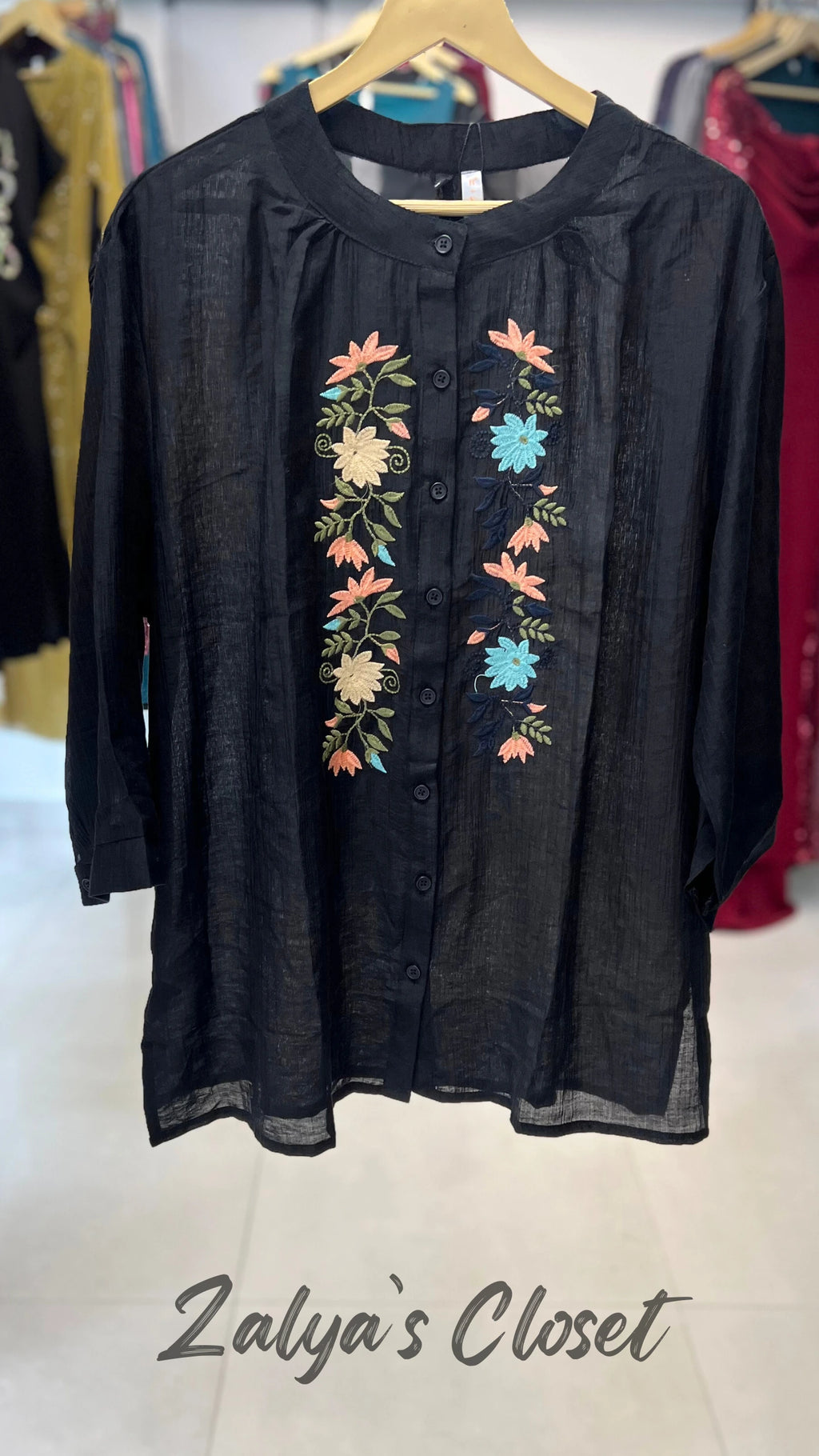 Embroidered Tops Plus Size image 16