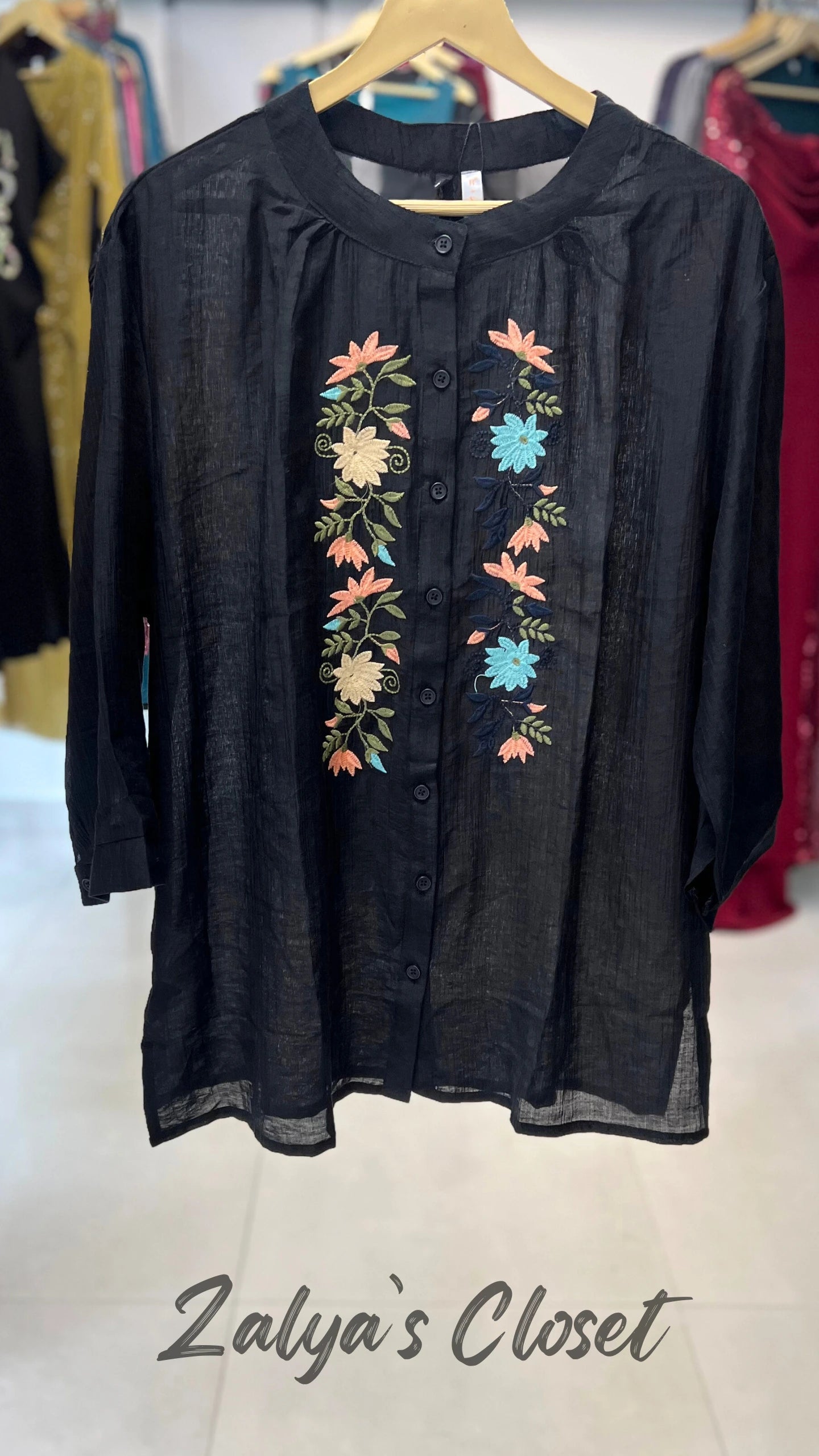 Embroidered Tops Plus Size image 16