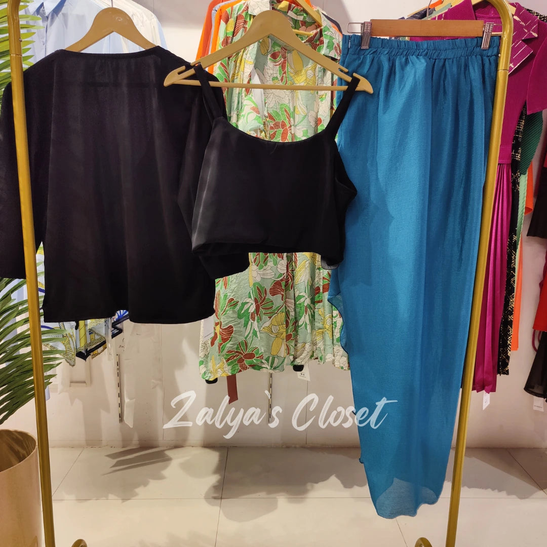 3 Pcs Cowl Skirt Indo Western Co-ord Set image 1