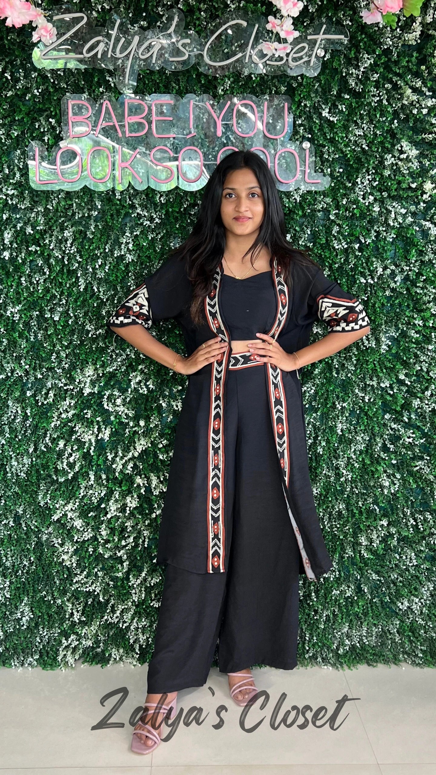 3pcs Long Shrug Co-ord Set image 0