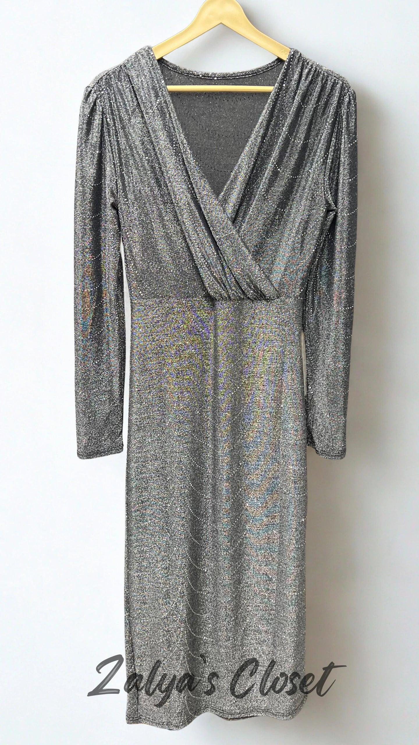 Full Stone Work V-neck Imported Dress image 8