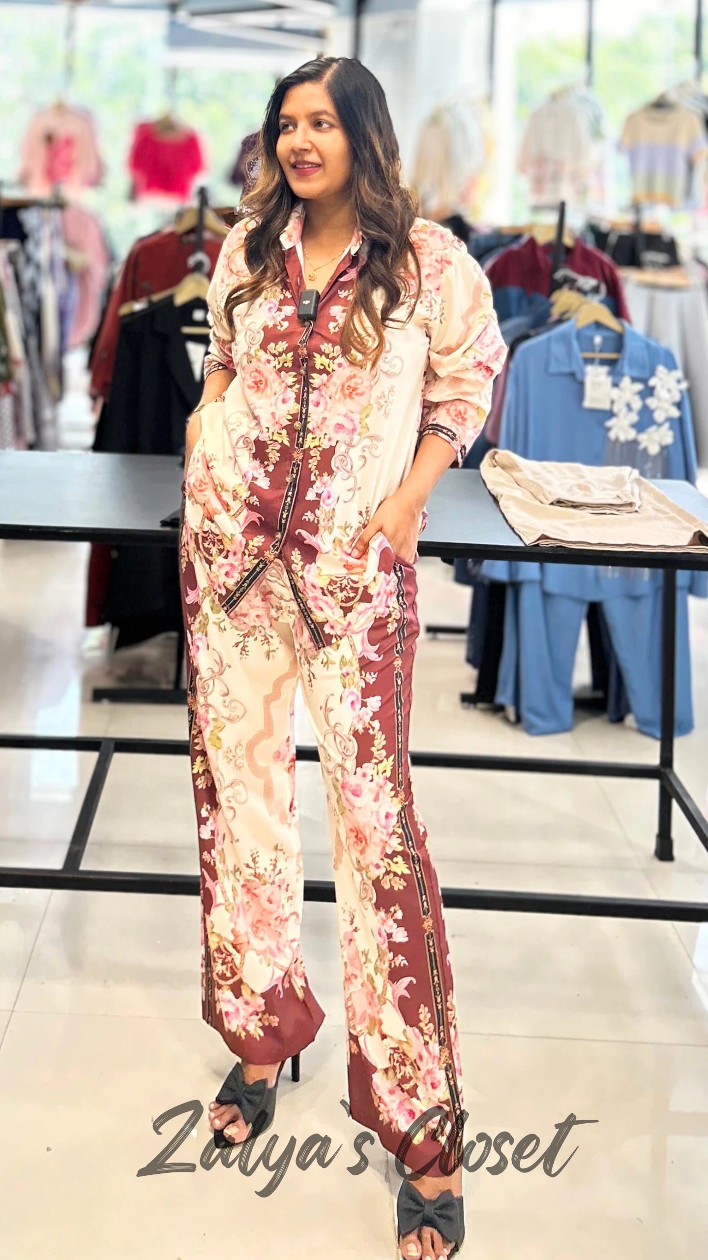 Imported Airport Look Co-ord Set - Brown image