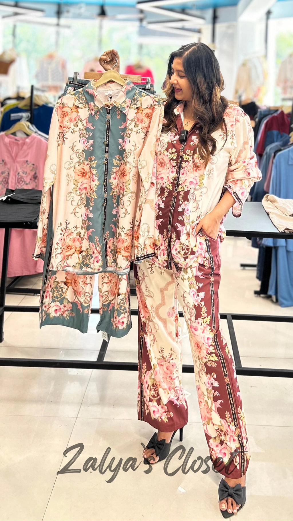 Imported Airport Look Co-ord Set - Green image