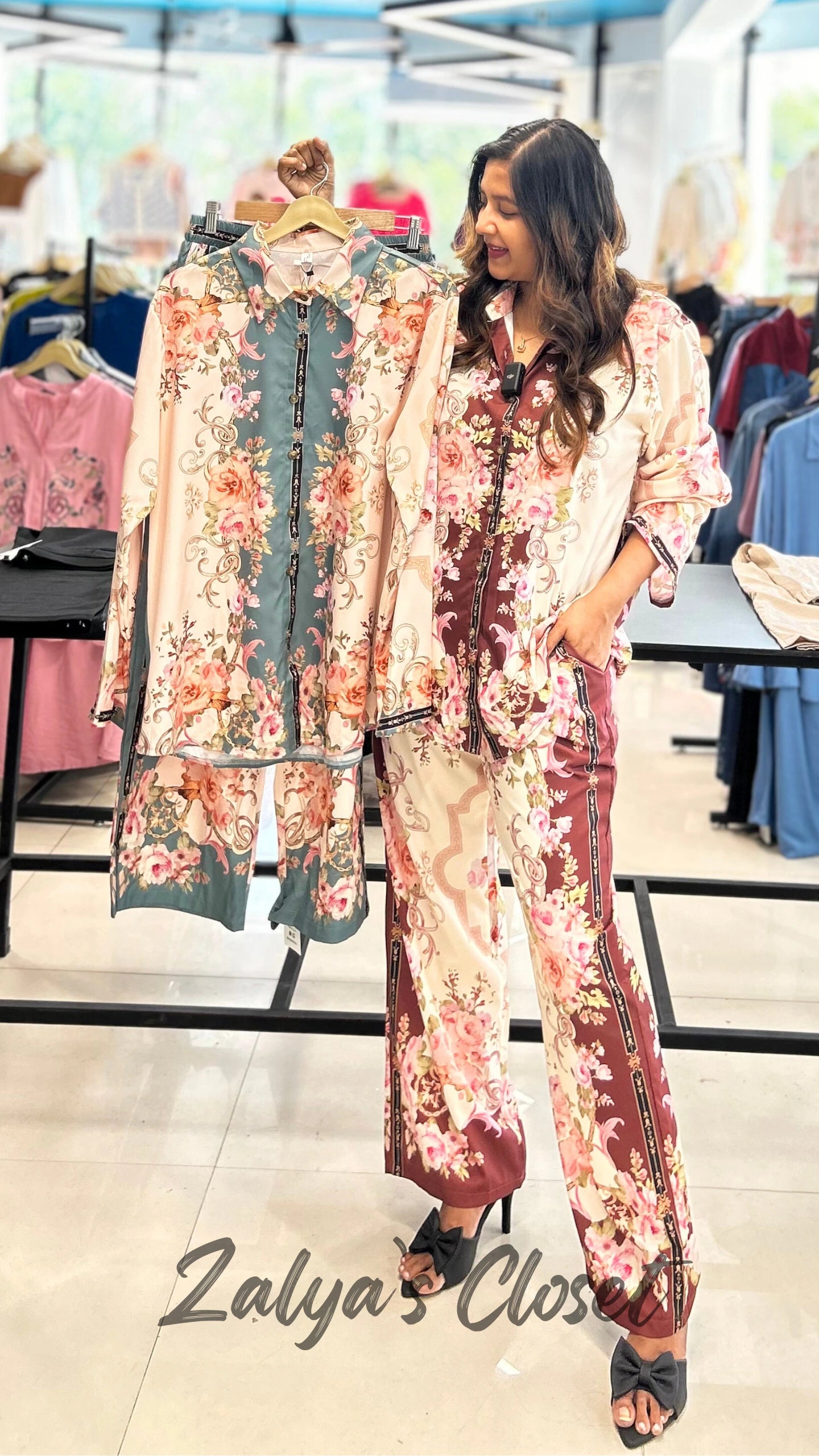 Imported Airport Look Co-ord Set - Green image