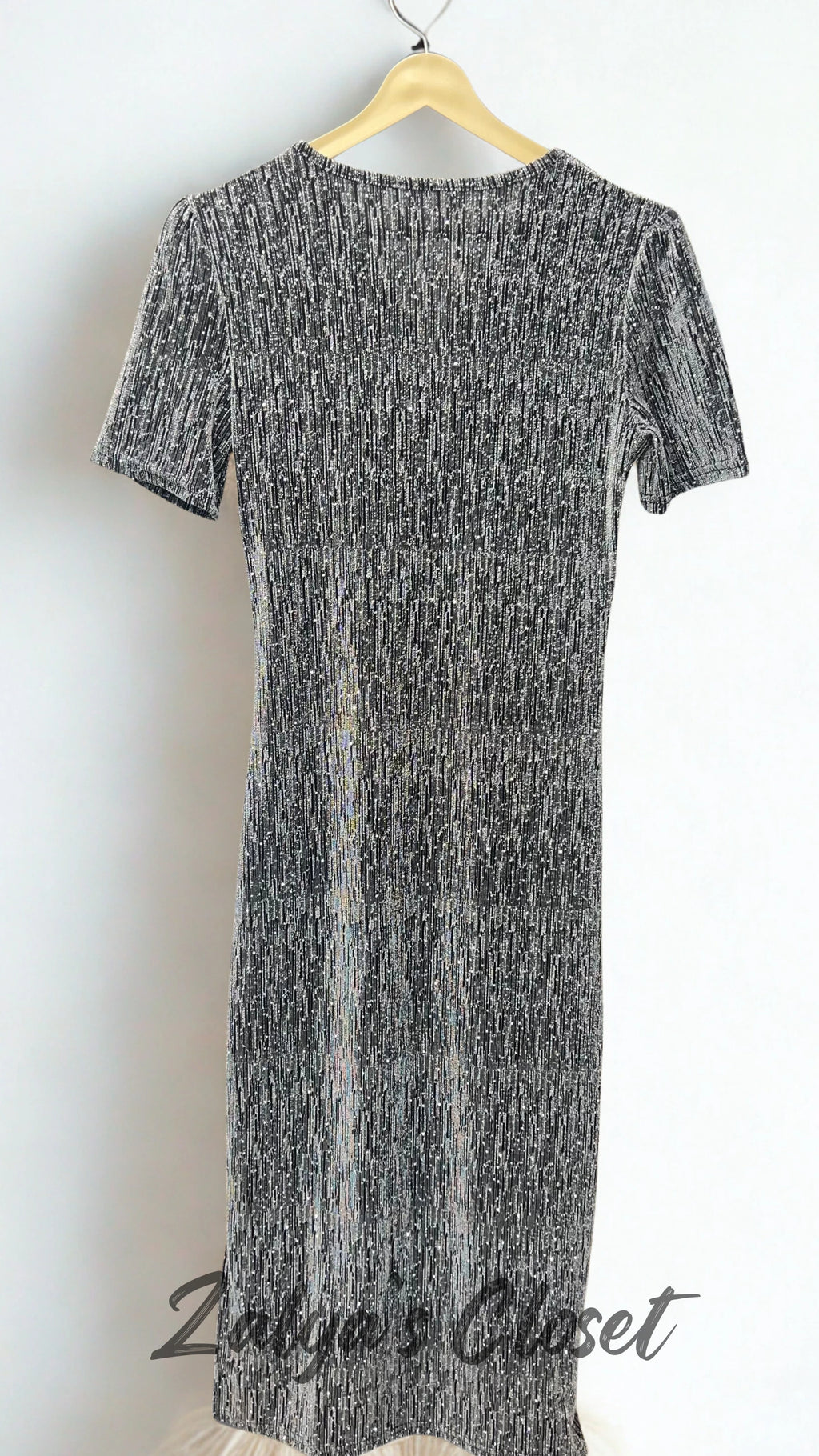 Full Stone Work Imported Dress with Metallic Belt image 7