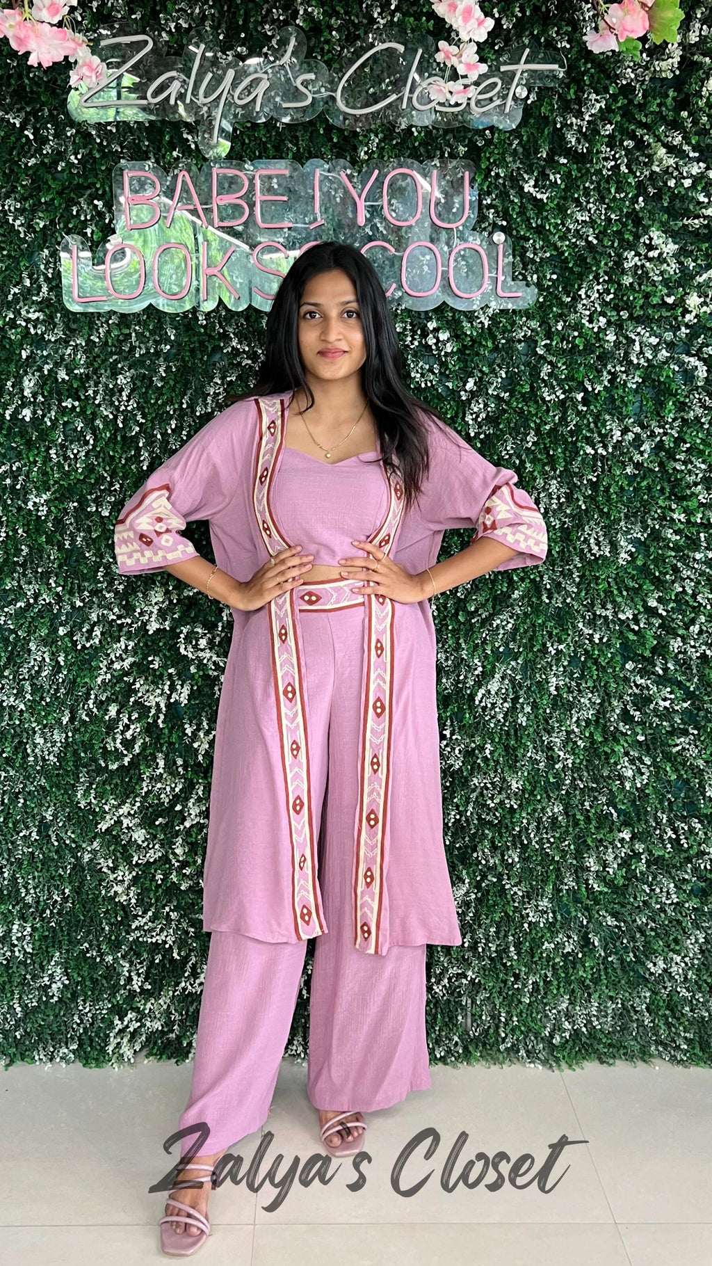 3pcs Long Shrug Co-ord Set image 2