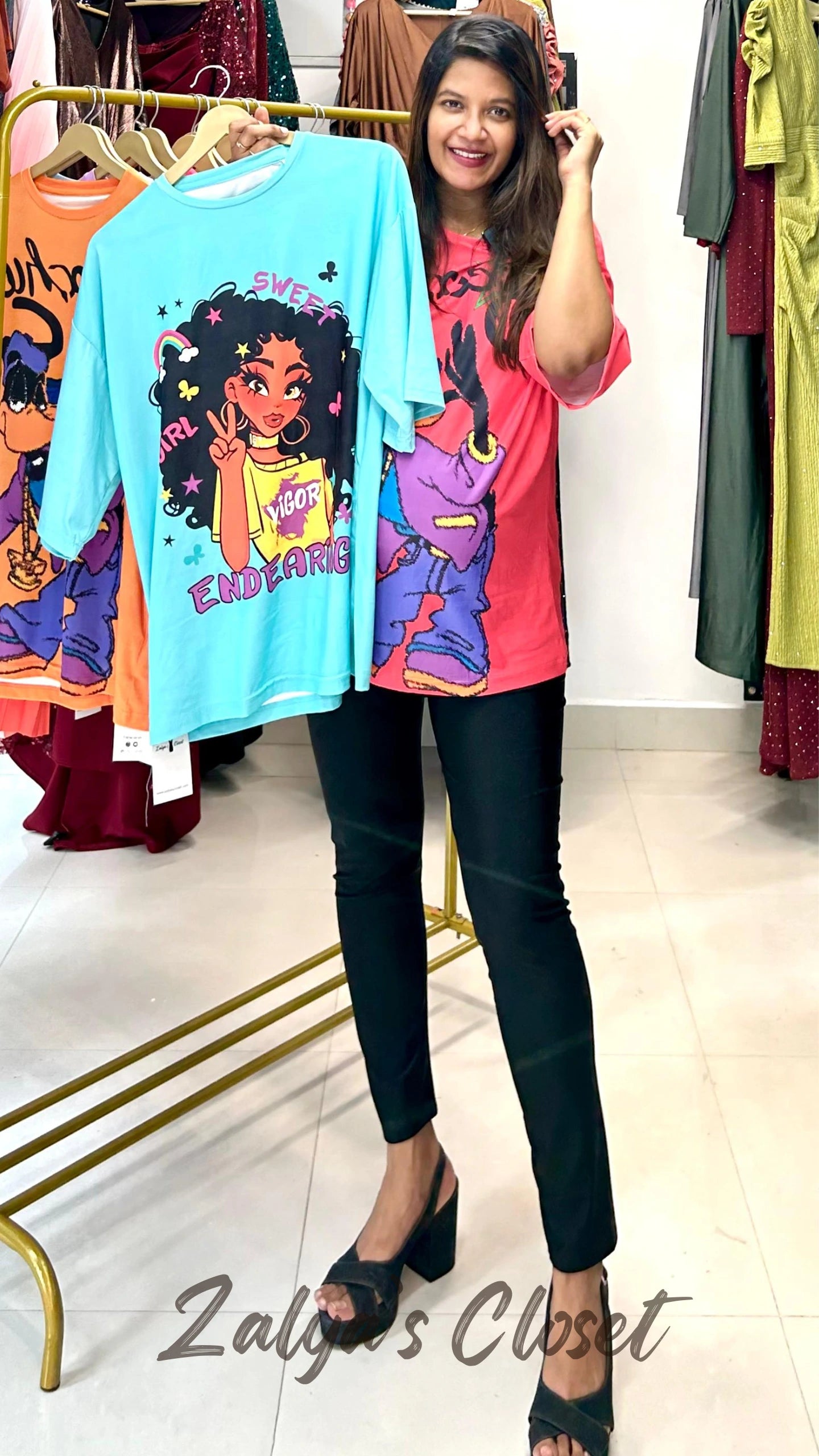 Funky Printed T-shirts - Blue 2 image