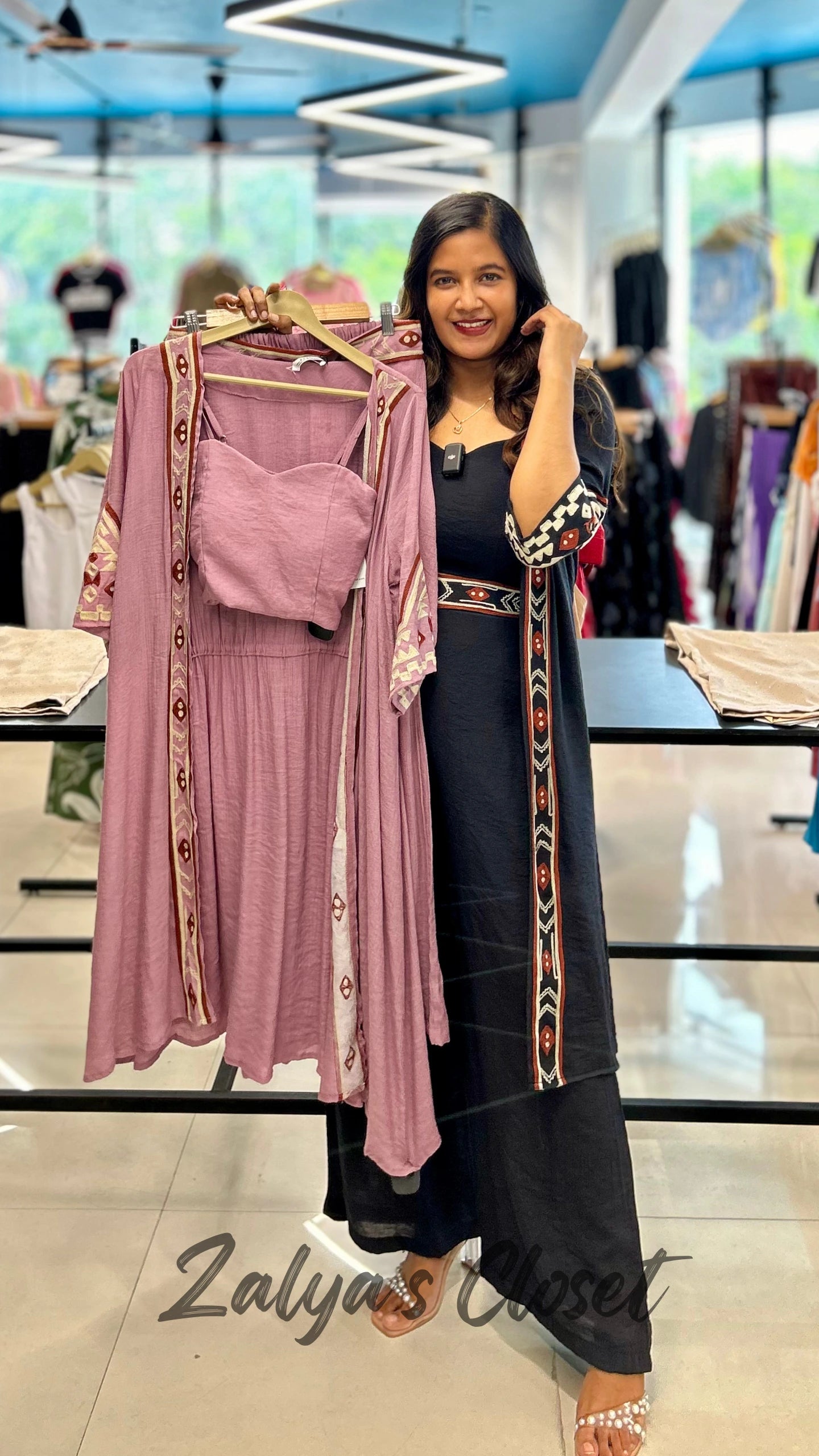 3pcs Long Shrug Co-ord Set