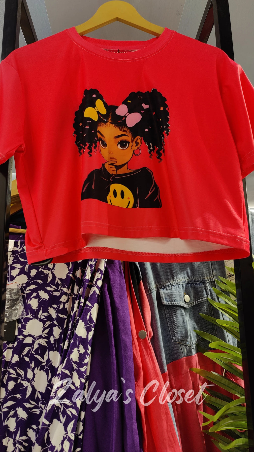 Cropped Cartoon Printed T- shirt image 24