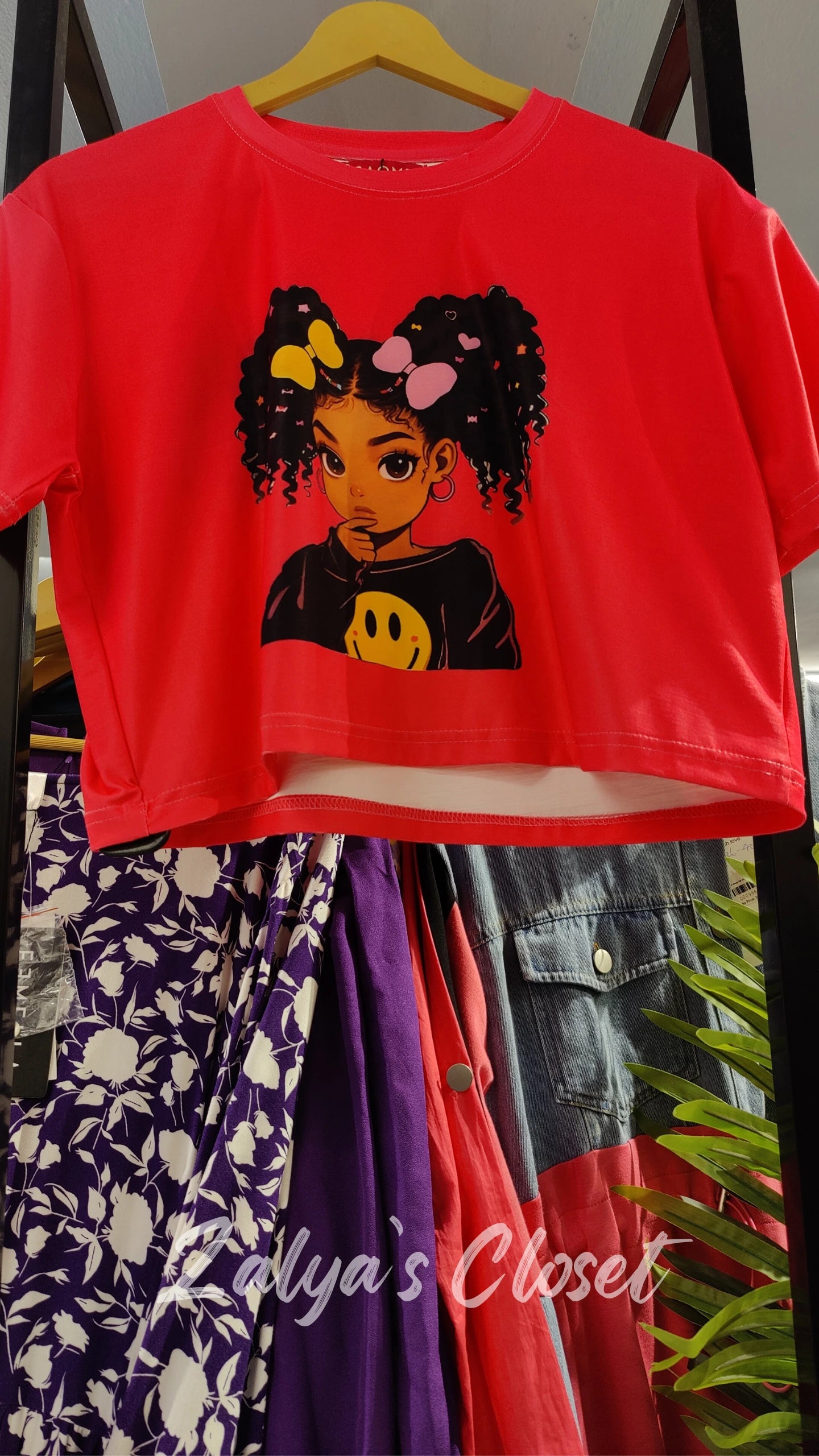 Cropped Cartoon Printed T- shirt image 24