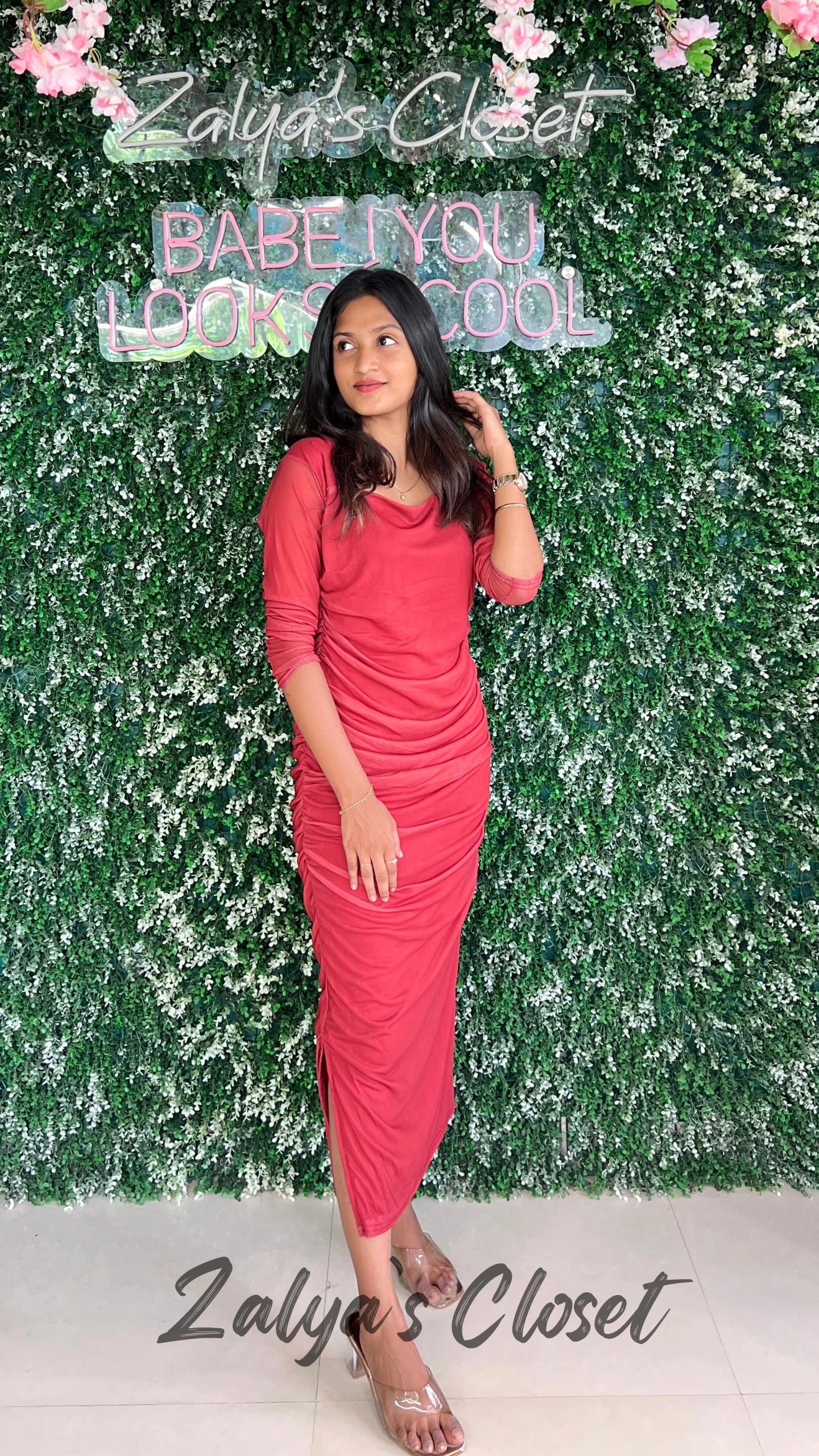 Full length Square Neck Bodycon Dress image 4