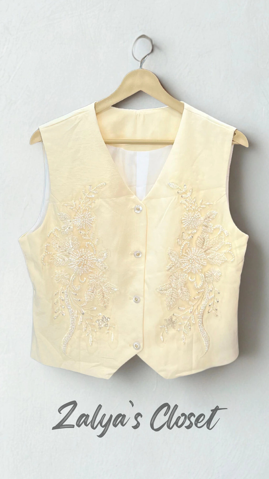 Party wear vest - Yellow image