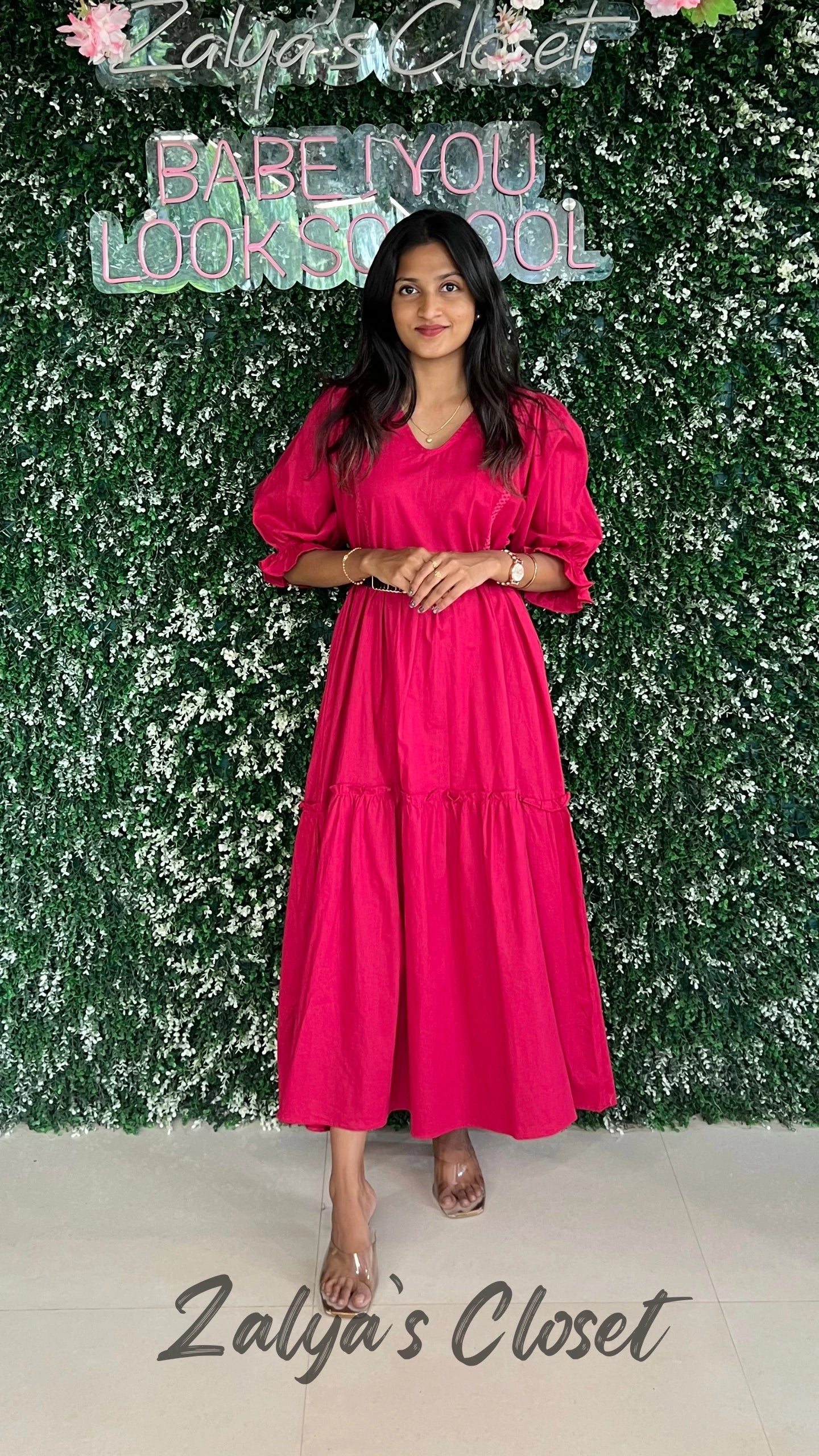 Solid Cotton Long Dress image 0