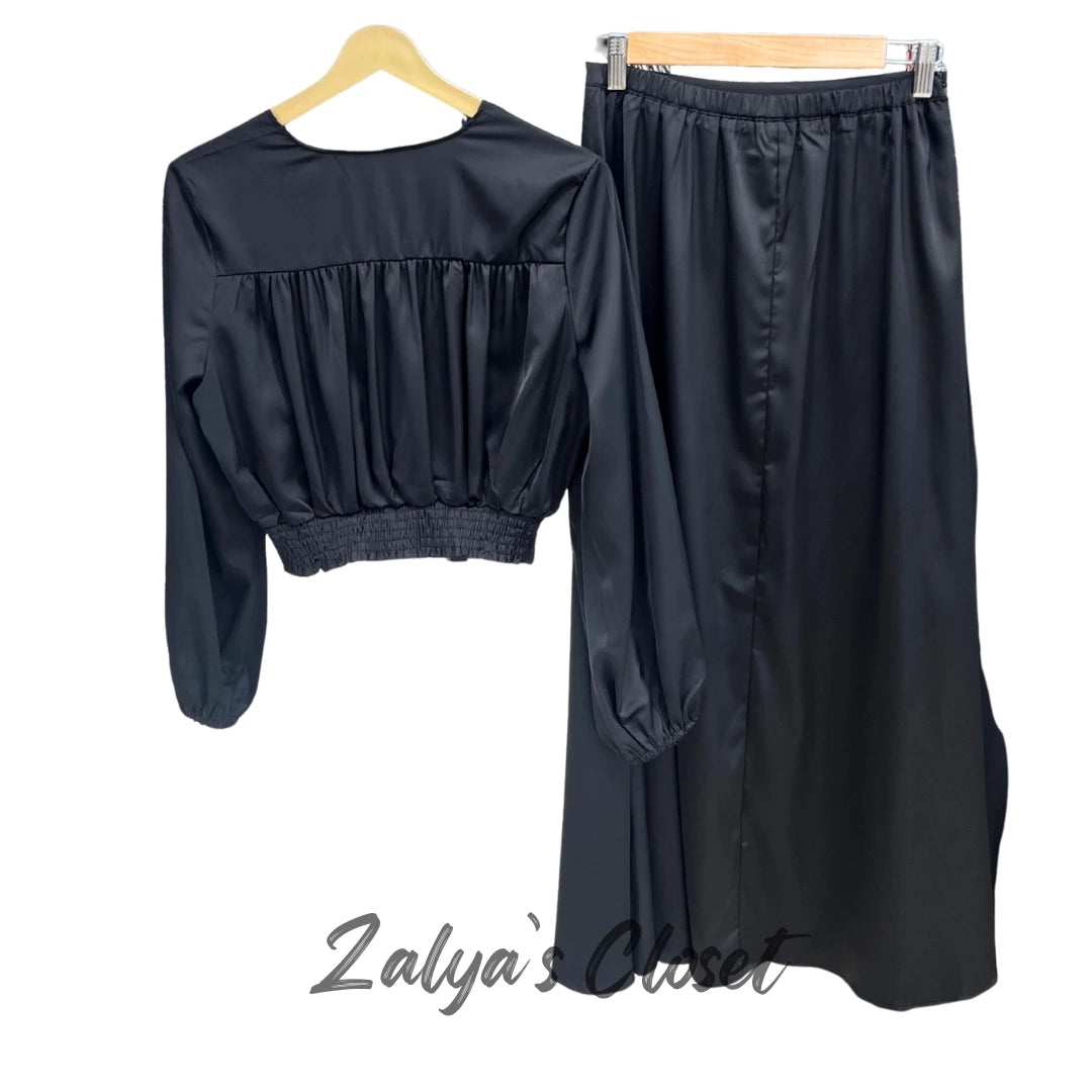 Satin co ord set imported image 2