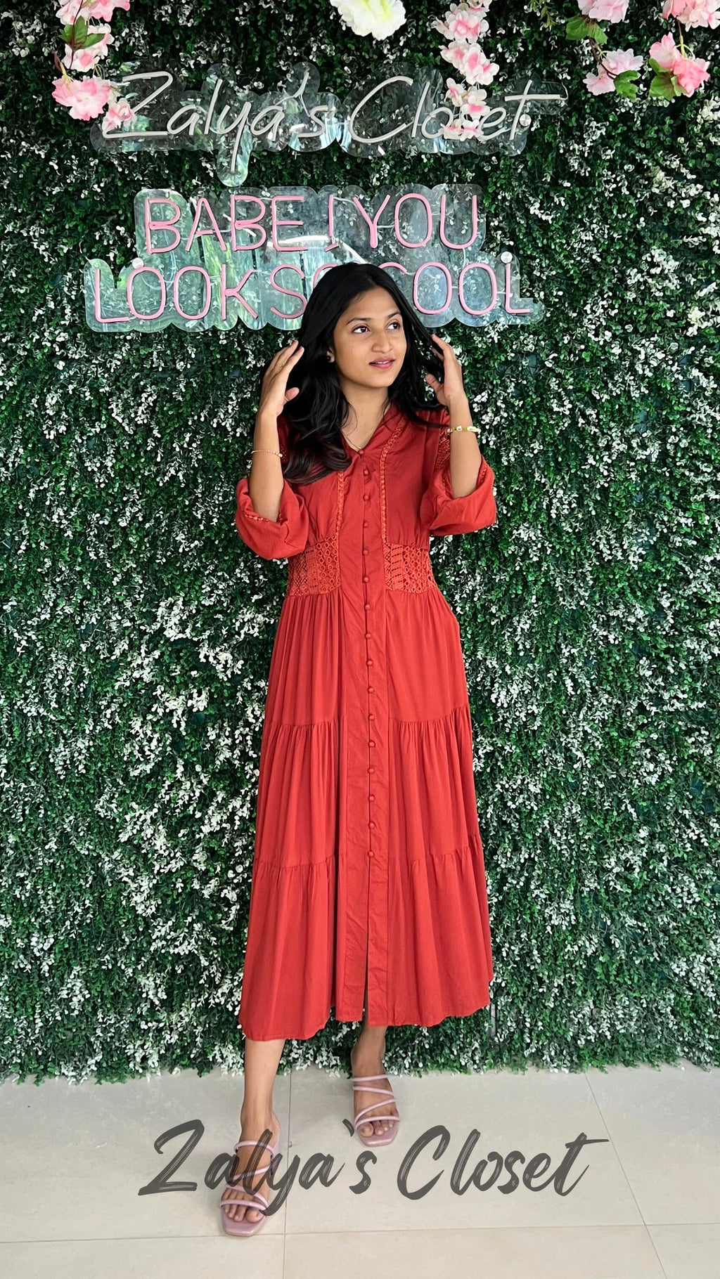 Imported Full Length Front Buttoned Dress image 1